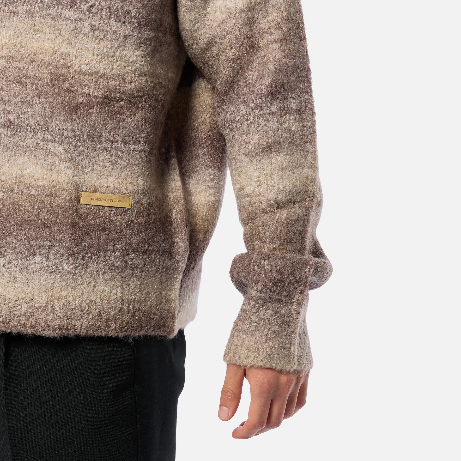 Prohibited Gradient Knit Sweater Grey