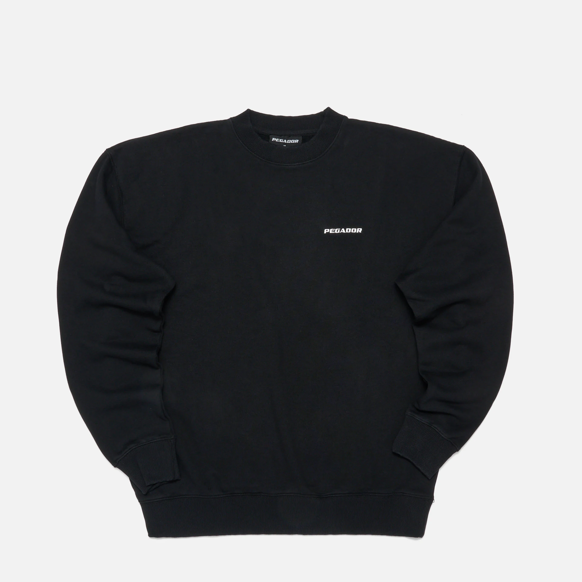 PEGADOR Logo Oversized Sweater Vintage Washed Black Onyx