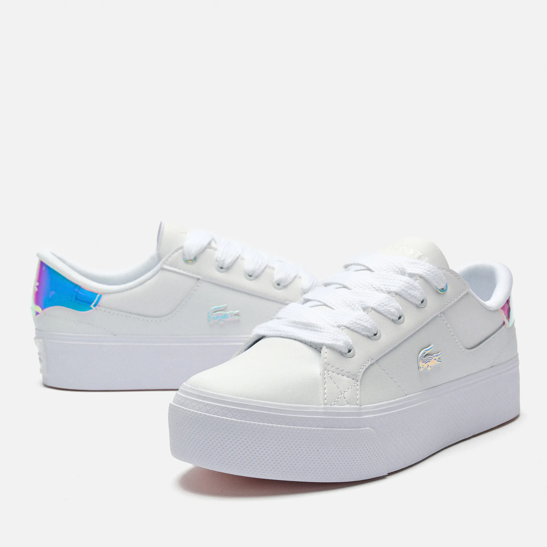 Lacoste Ziane Platform Leather Sneakers White/Light Pink