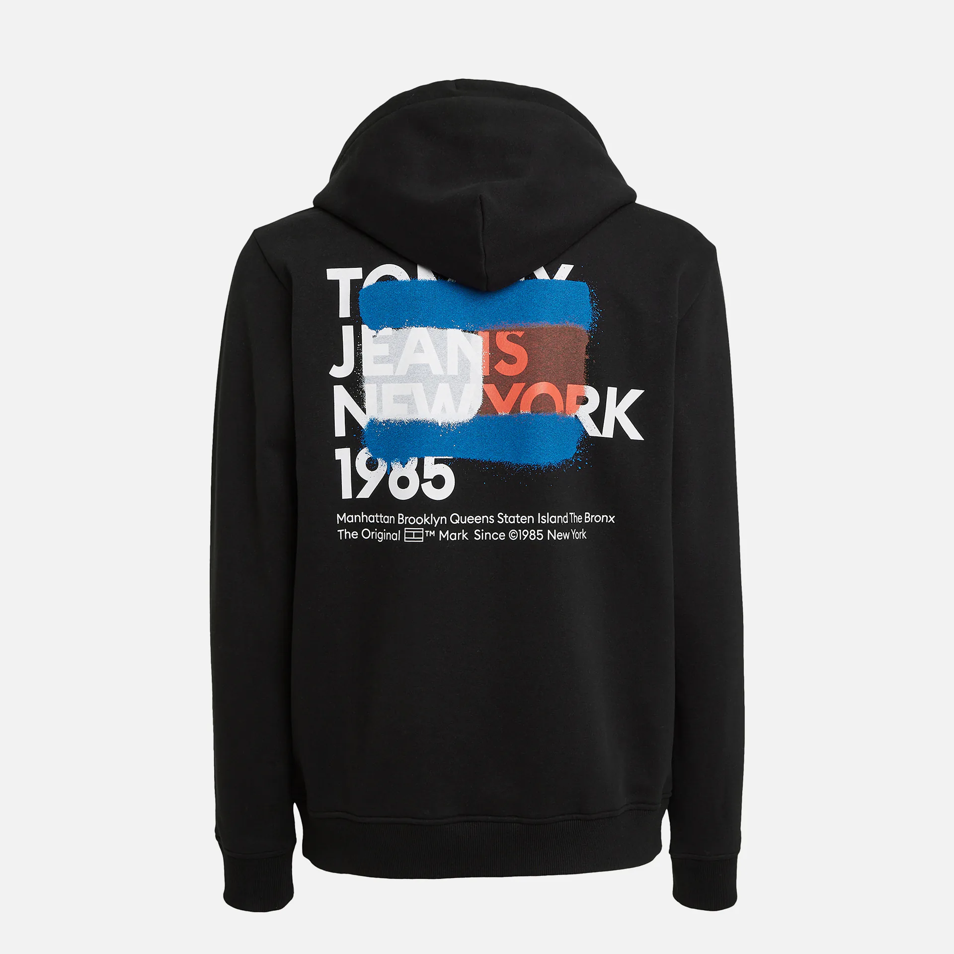 Tommy Jeans Reg Graffiti Zip Hoodie Black