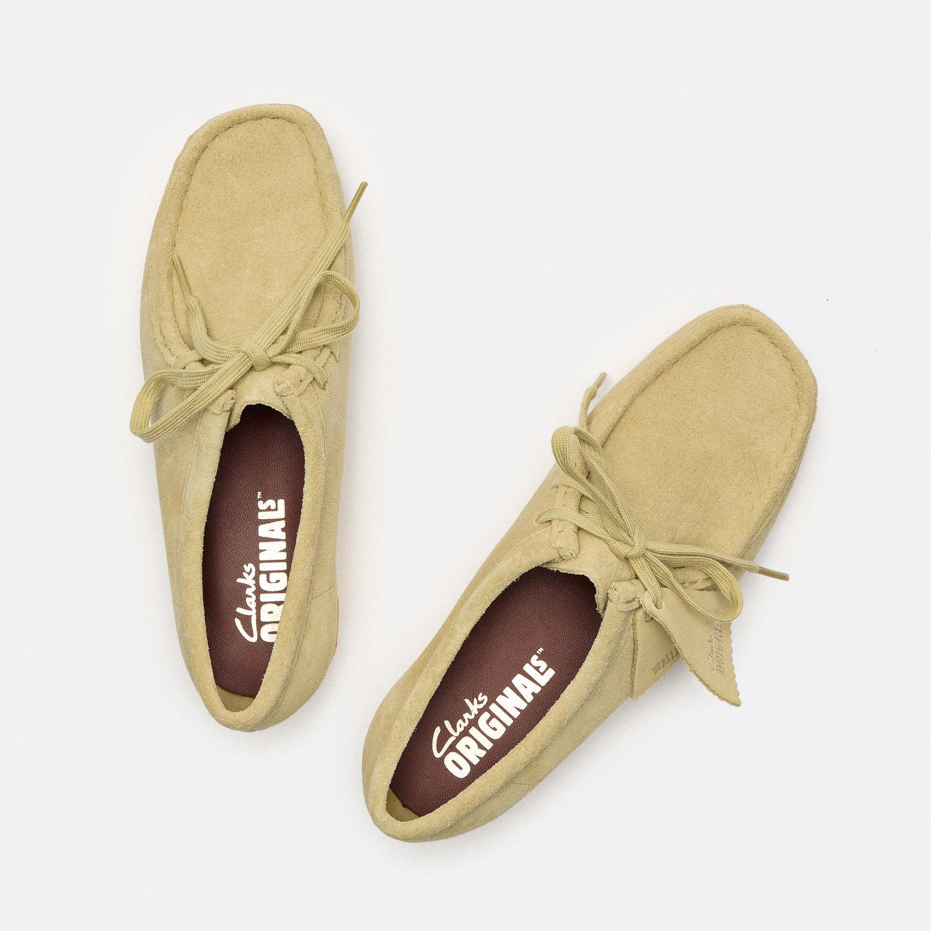 Clarks Women's Wallabee Suede Shoes Maple