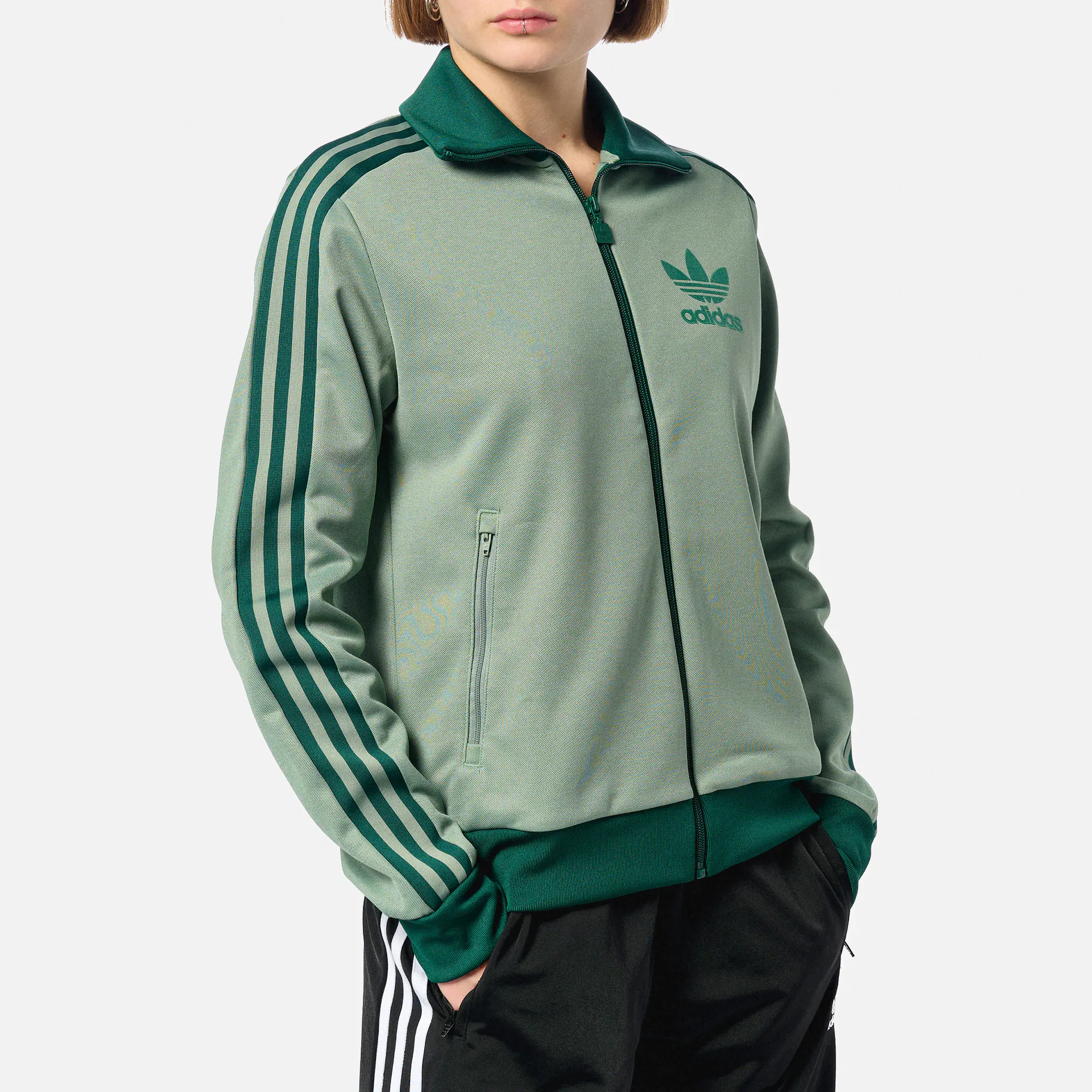 adidas Originals Beckenbauer Track Top Silver Green