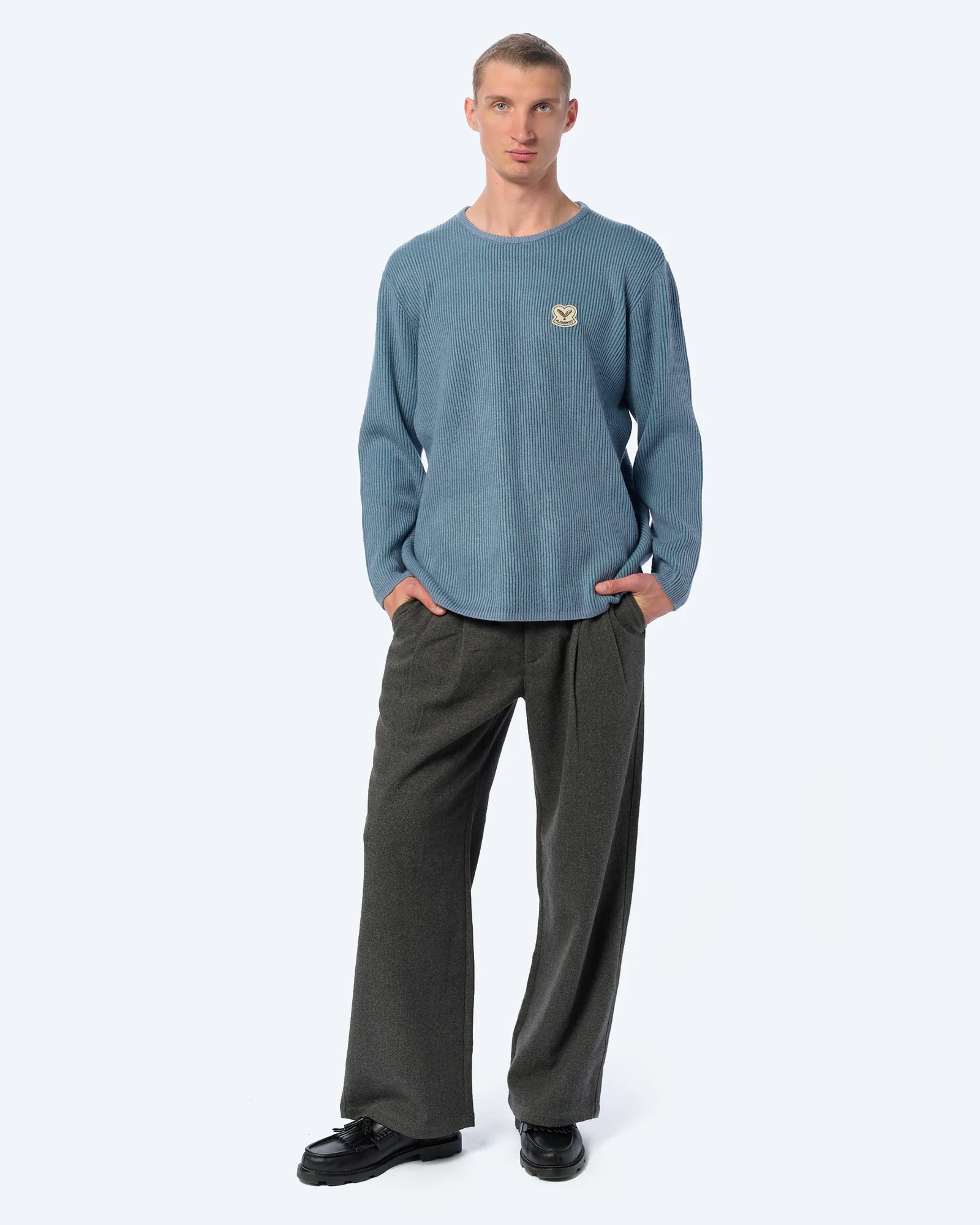 Kleinigkeit Streifan Raab Knitted Sweatshirt Stormblue/Petrol Kleinigkeit Streifan Raab Knitted Sweatshirt Stormblue/Petrol