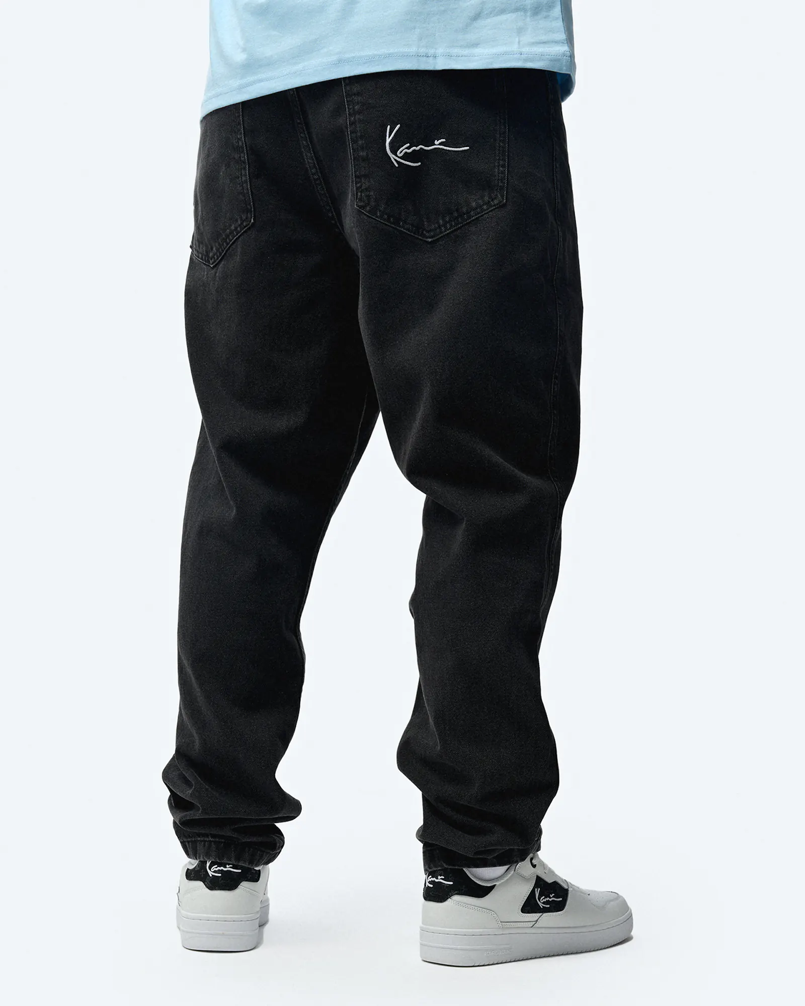 Karl Kani Small Signature Tapered Five Pocket Jeans Vintage Black Karl Kani Small Signature Tapered Five Pocket Jeans Vintage Black