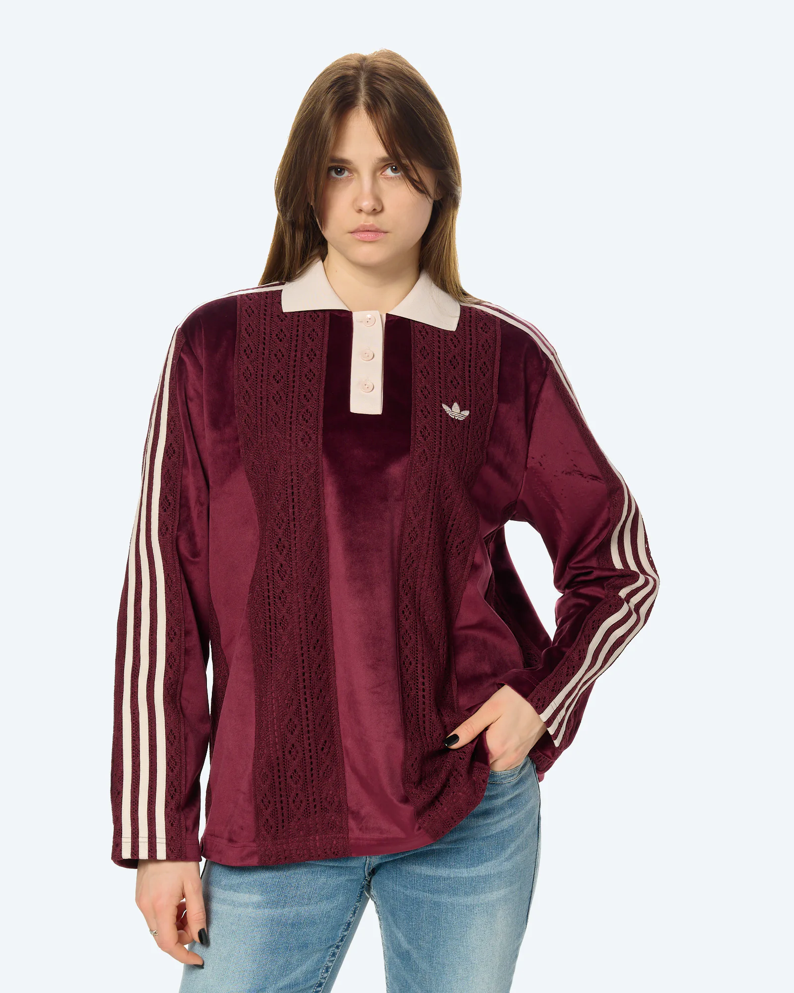 adidas Winterised Longsleeve Jersey Maroon
