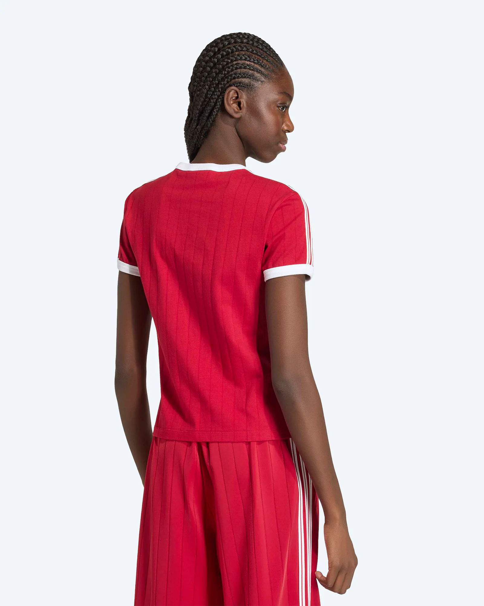Pinstripe Slim Tee Team Victory Red/White