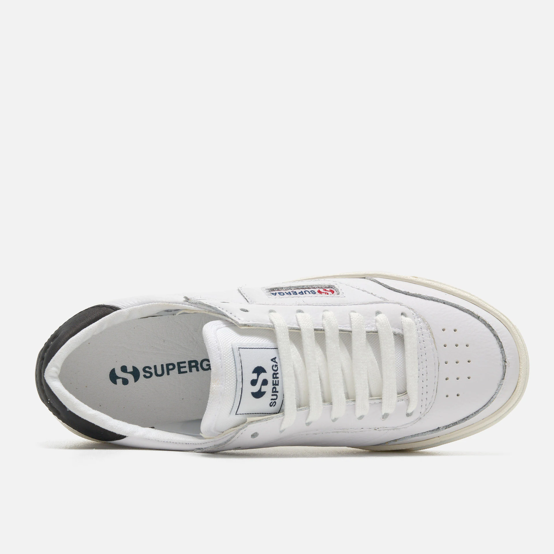 Superga 3843 Clubesse Platform Sneaker White Black