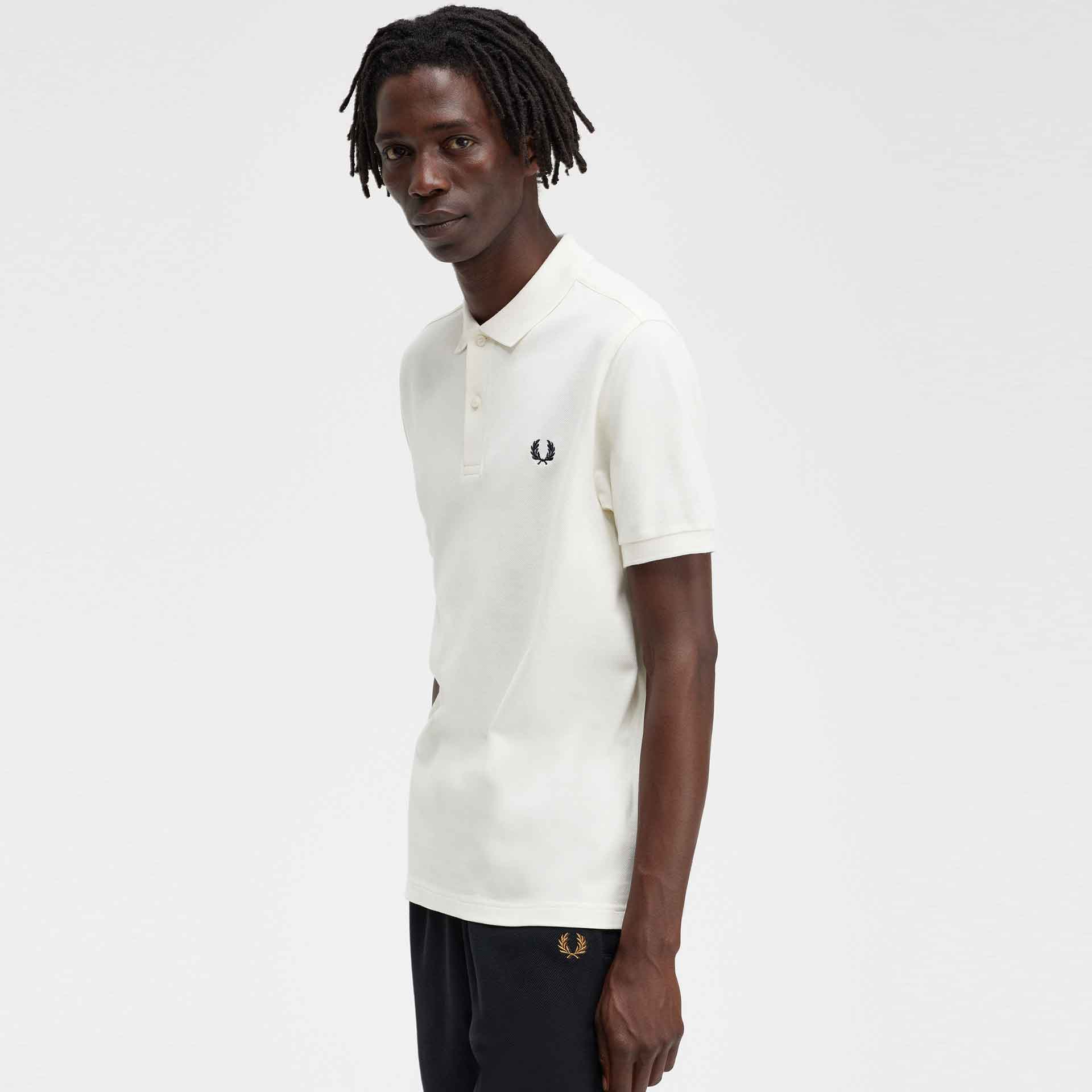 Fred Perry Plain Polo Shirt Ecru