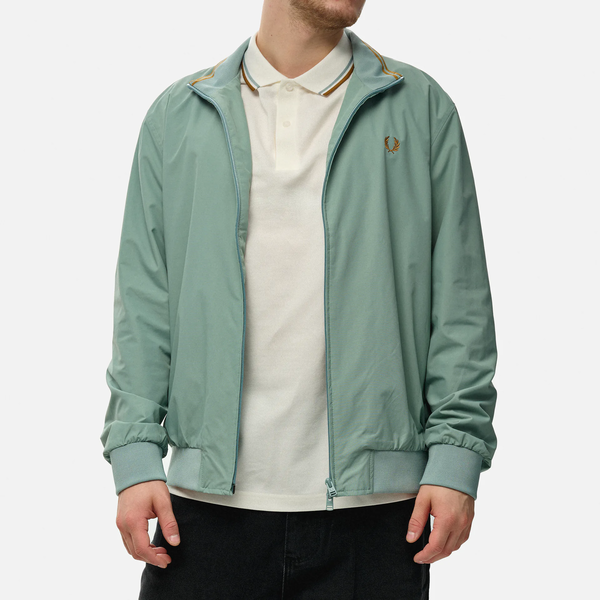 Fred Perry Brentham Jacket Silver Blue