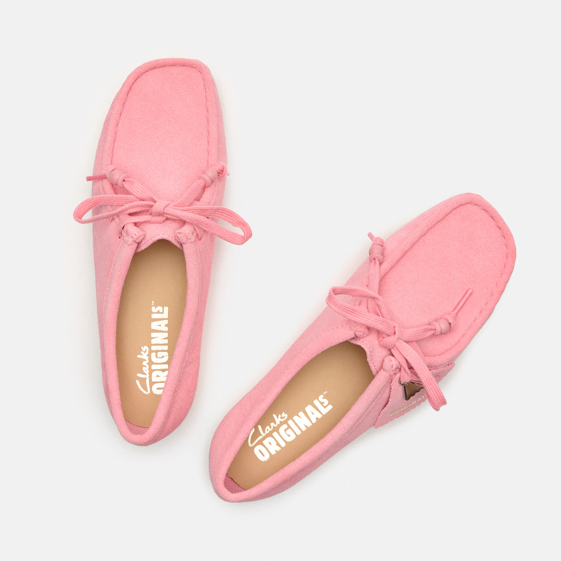 Clarks Women's Wallabee Suede Shoes Candy Pink