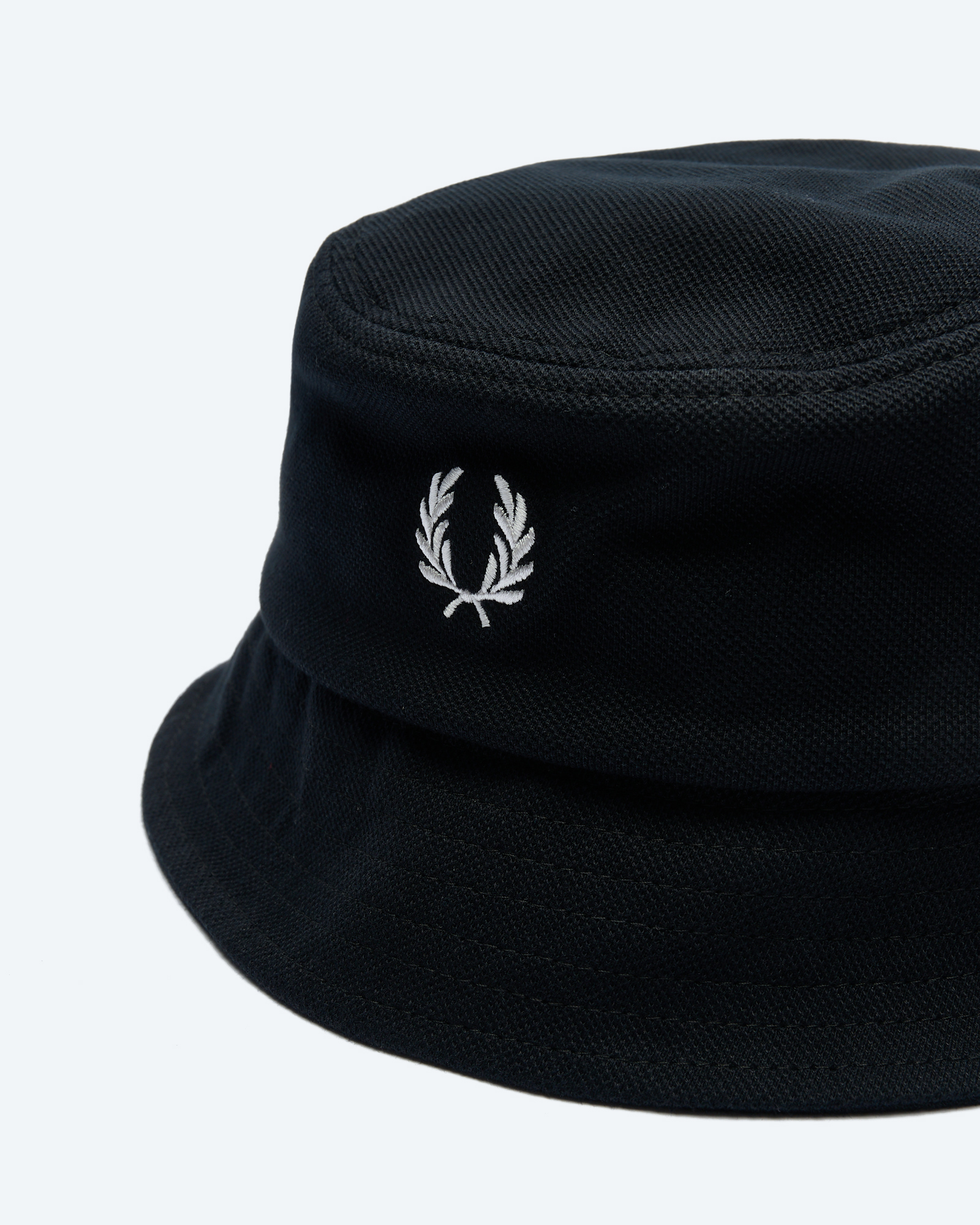 Fred Perry Pique Bucket Hat Black/Snowwhite