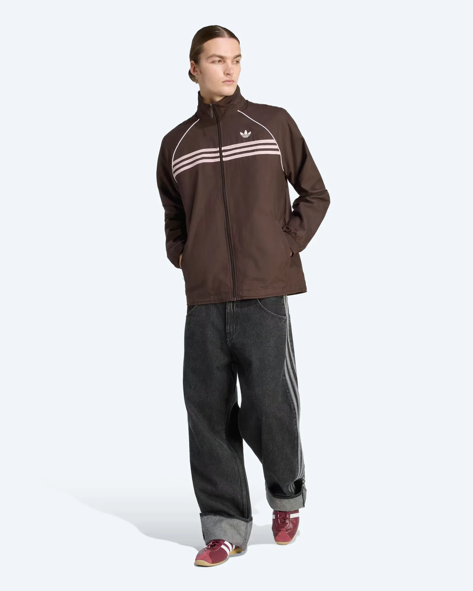 adidas Originals Chest Stripe Track Top Aurora Coffee
