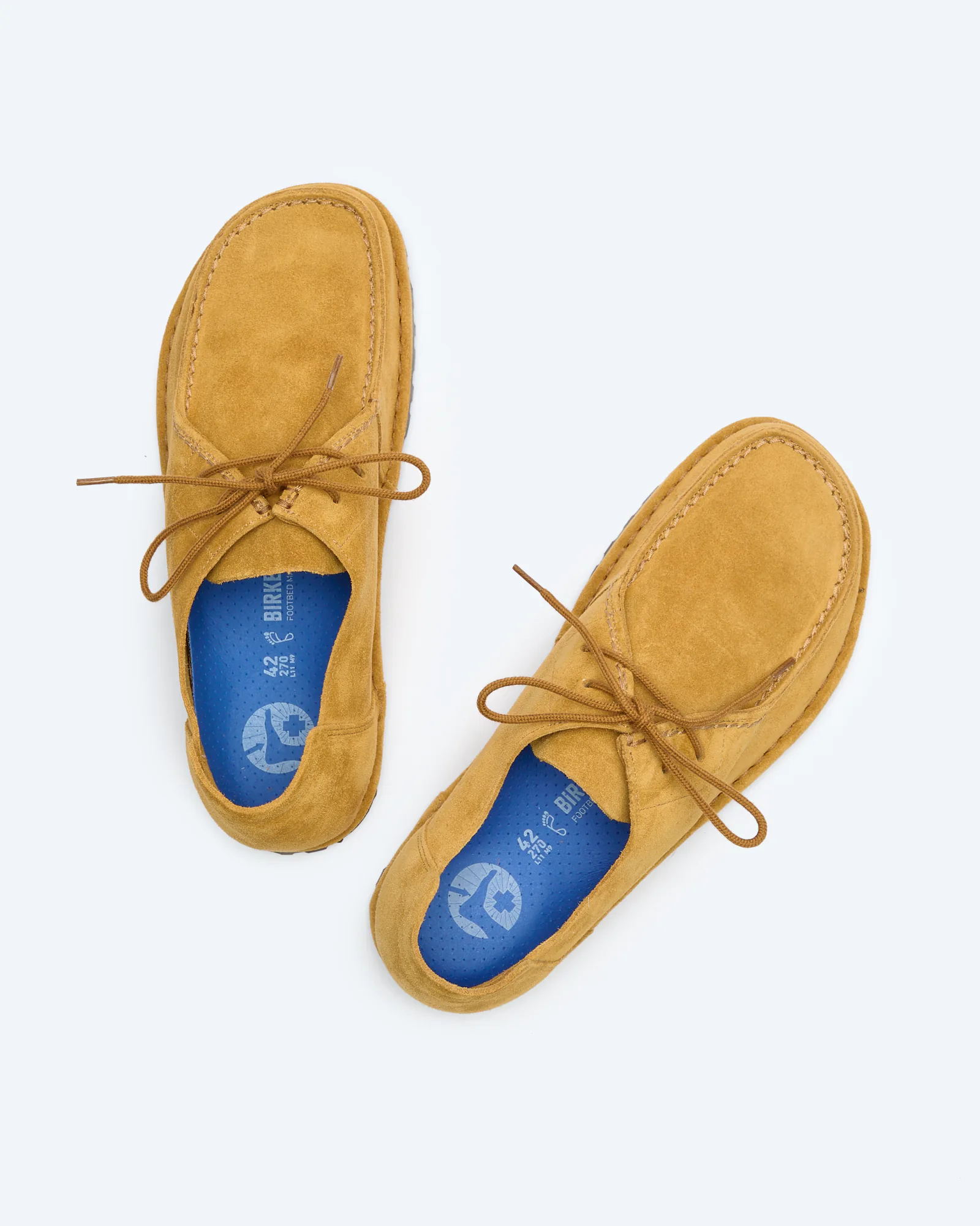 Birkenstock Utti Lace Suede Leather Shoes Cork Brown