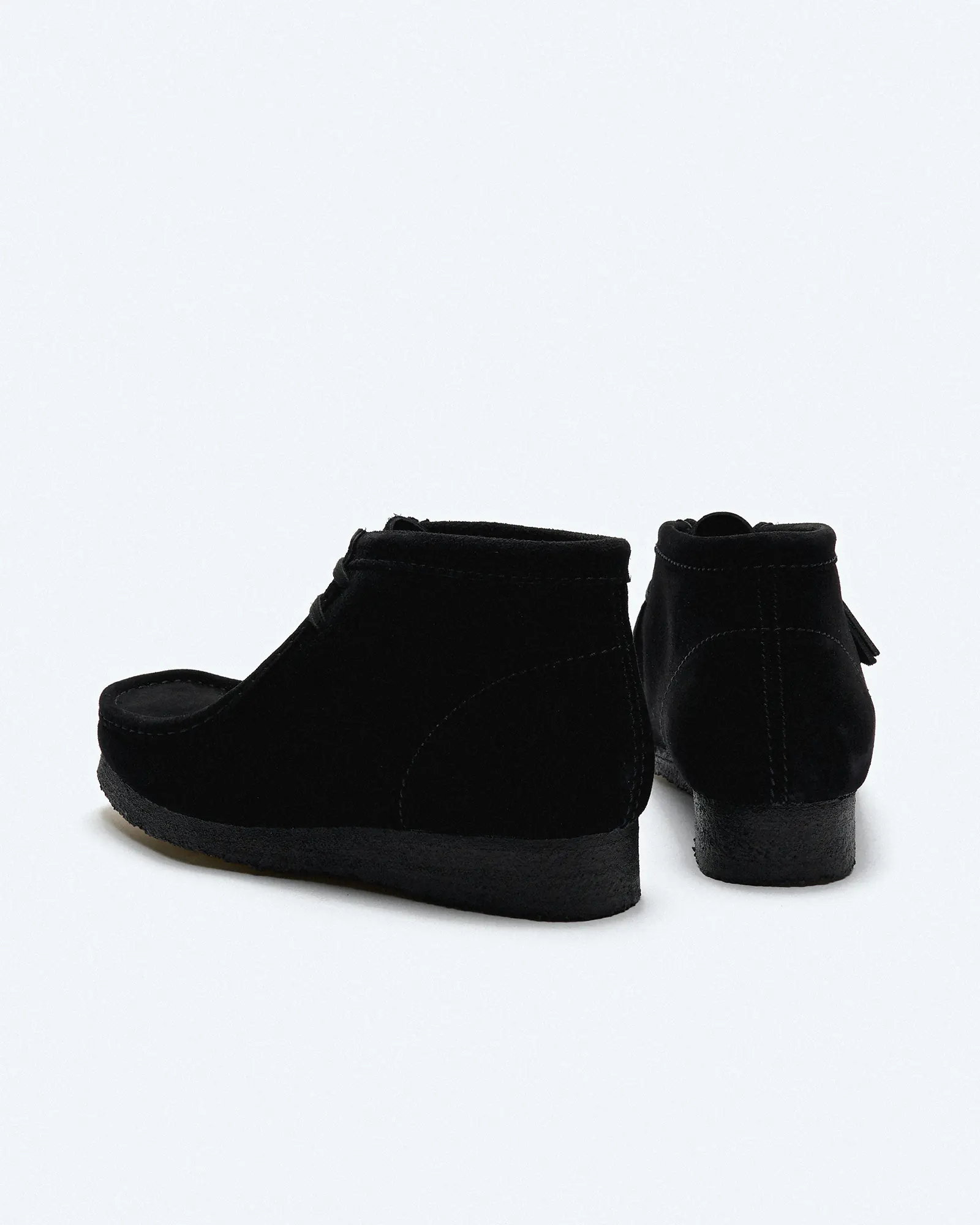 Clarks Men's Wallabee Suede Boots Black