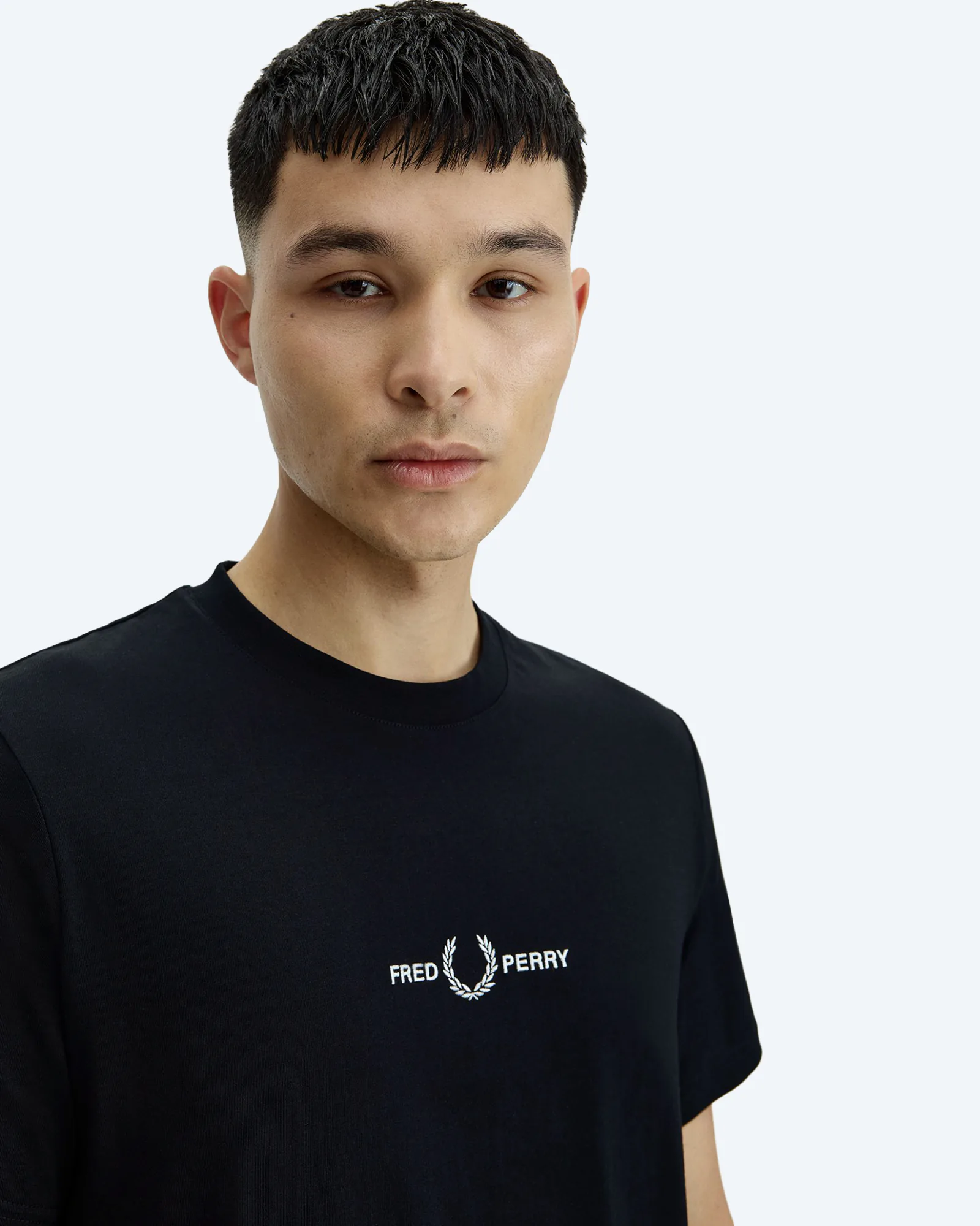 Fred Perry Embroidered T-Shirt Black
