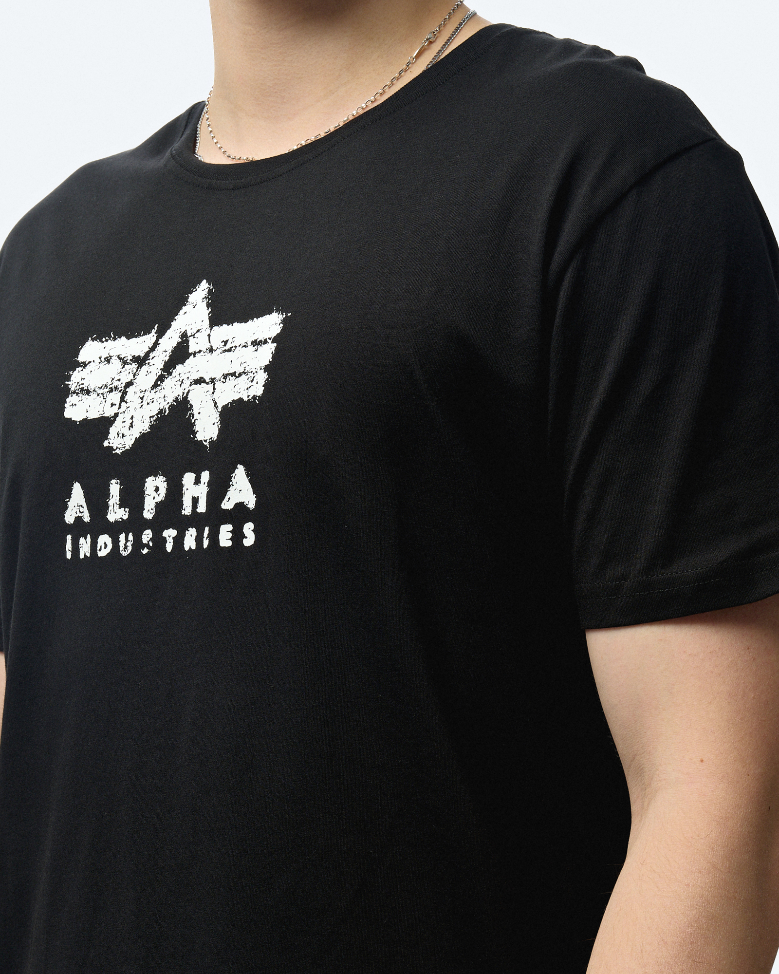 Alpha Industries Grunge Logo T-Shirt Black