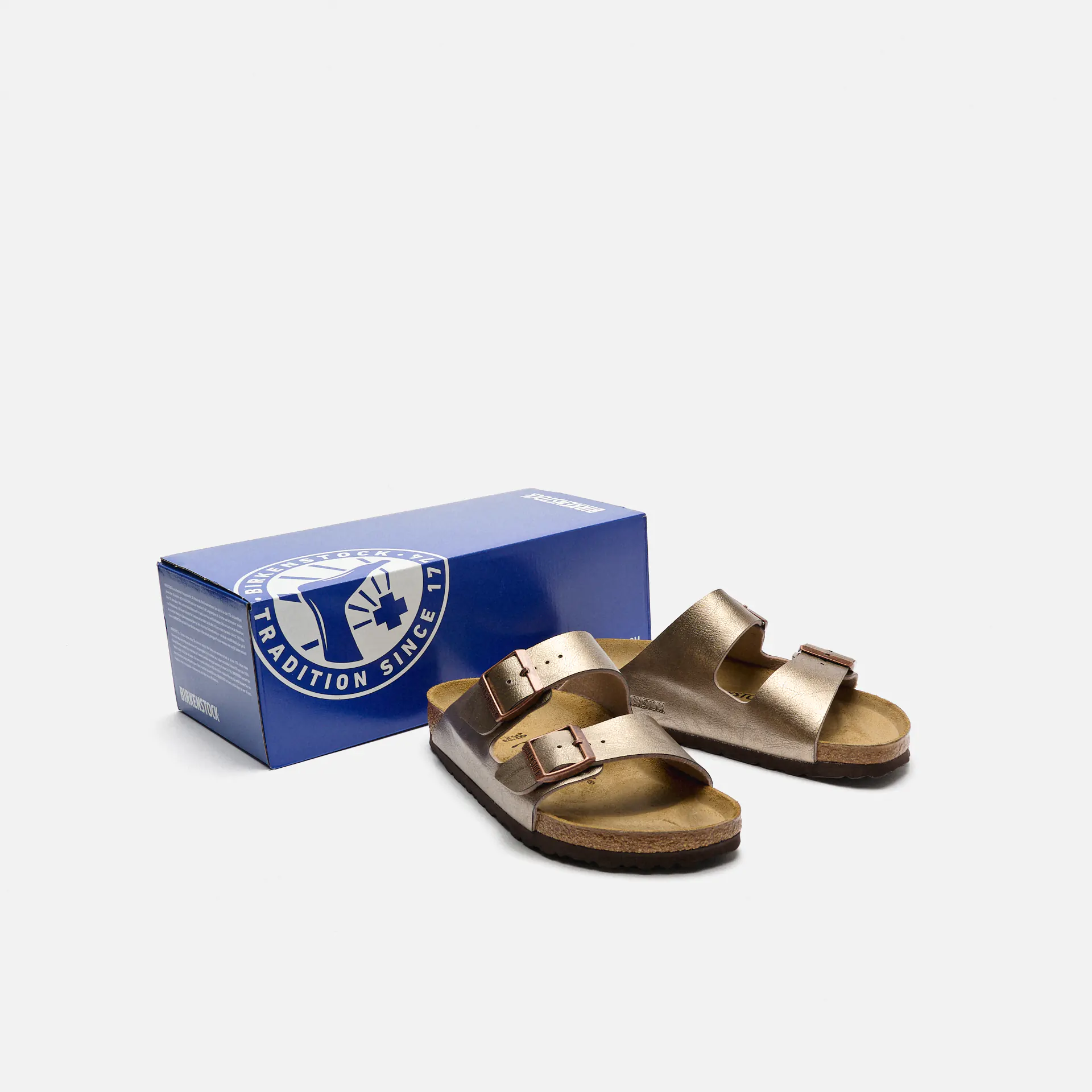 Birkenstock Arizona Birko-Flor Narrow Sandals Graceful Taupe