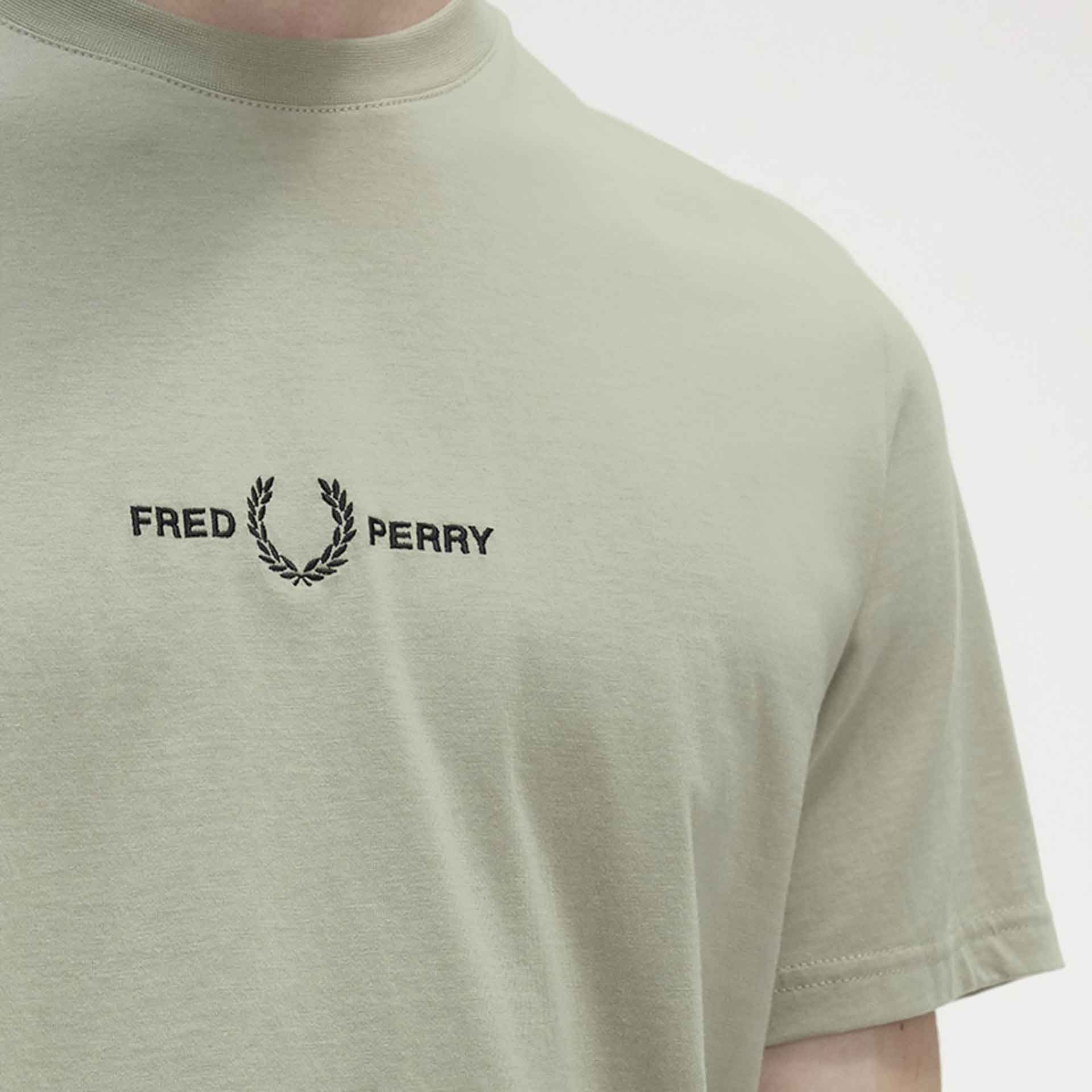 Fred Perry Embroidered T-Shirt Seagrass