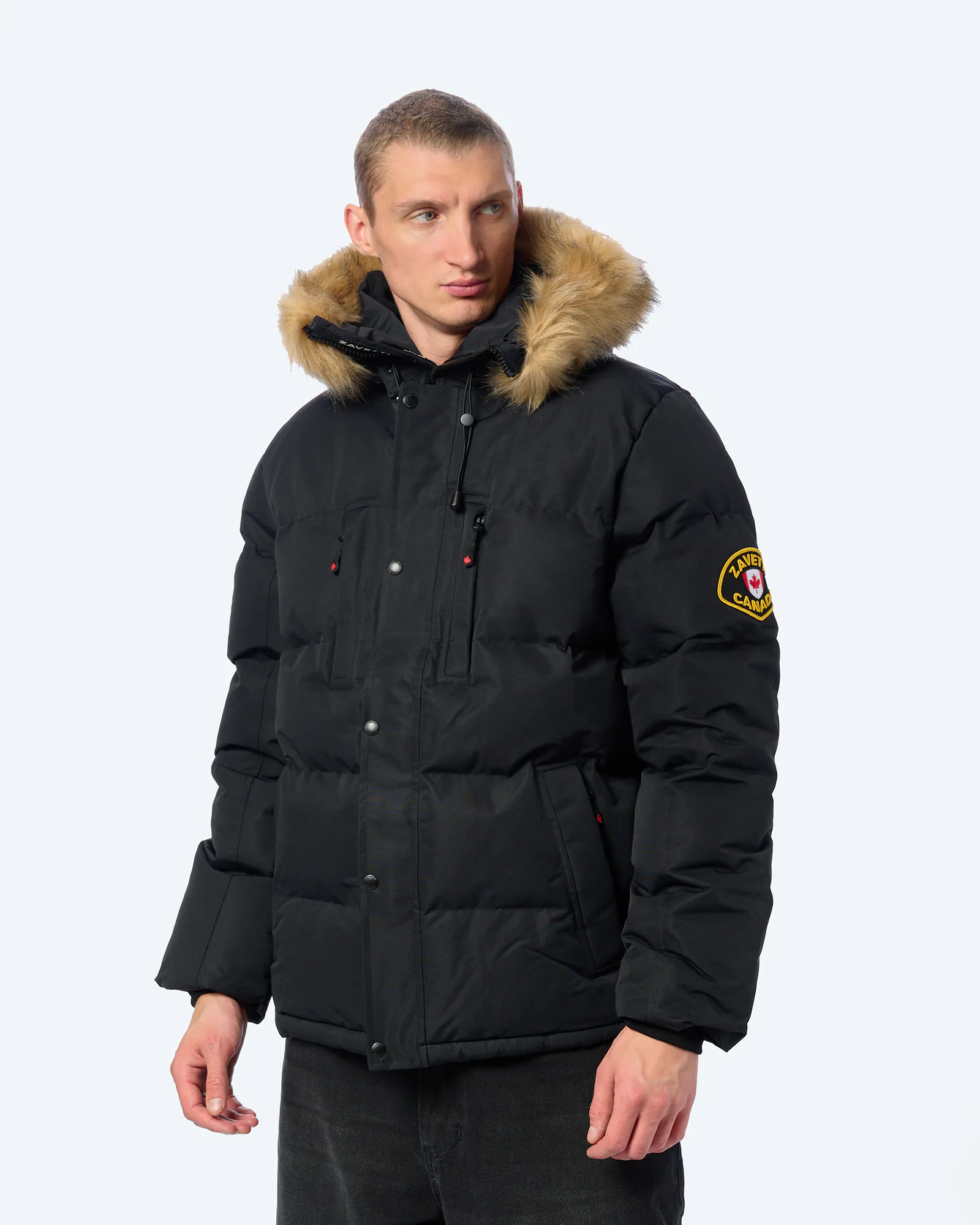 Zavetti Canada Oshawa 2.0 Puffer Parka Jacket Black