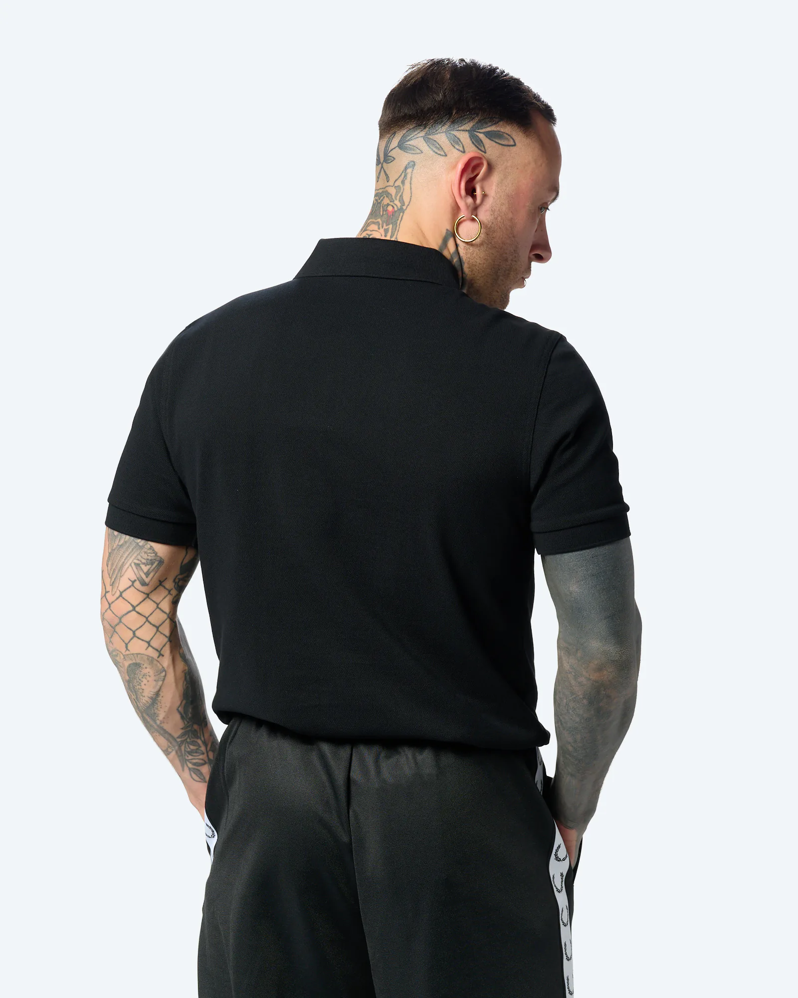 Fred Perry Tramline Polo Shirt Black