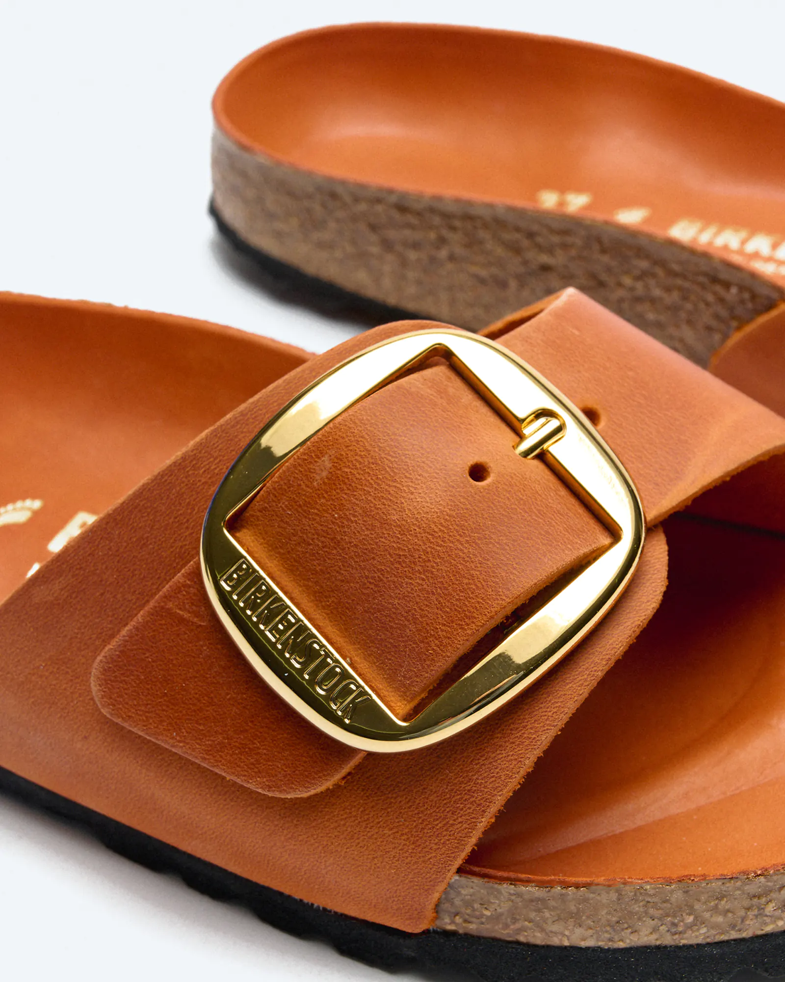 Birkenstock Madrid Big Buckle Oiled Leather (Narrow Fit) Sandals Burnt Orange Birkenstock Madrid Big Buckle Oiled Leather (Narrow Fit) Sandals Burnt Orange
