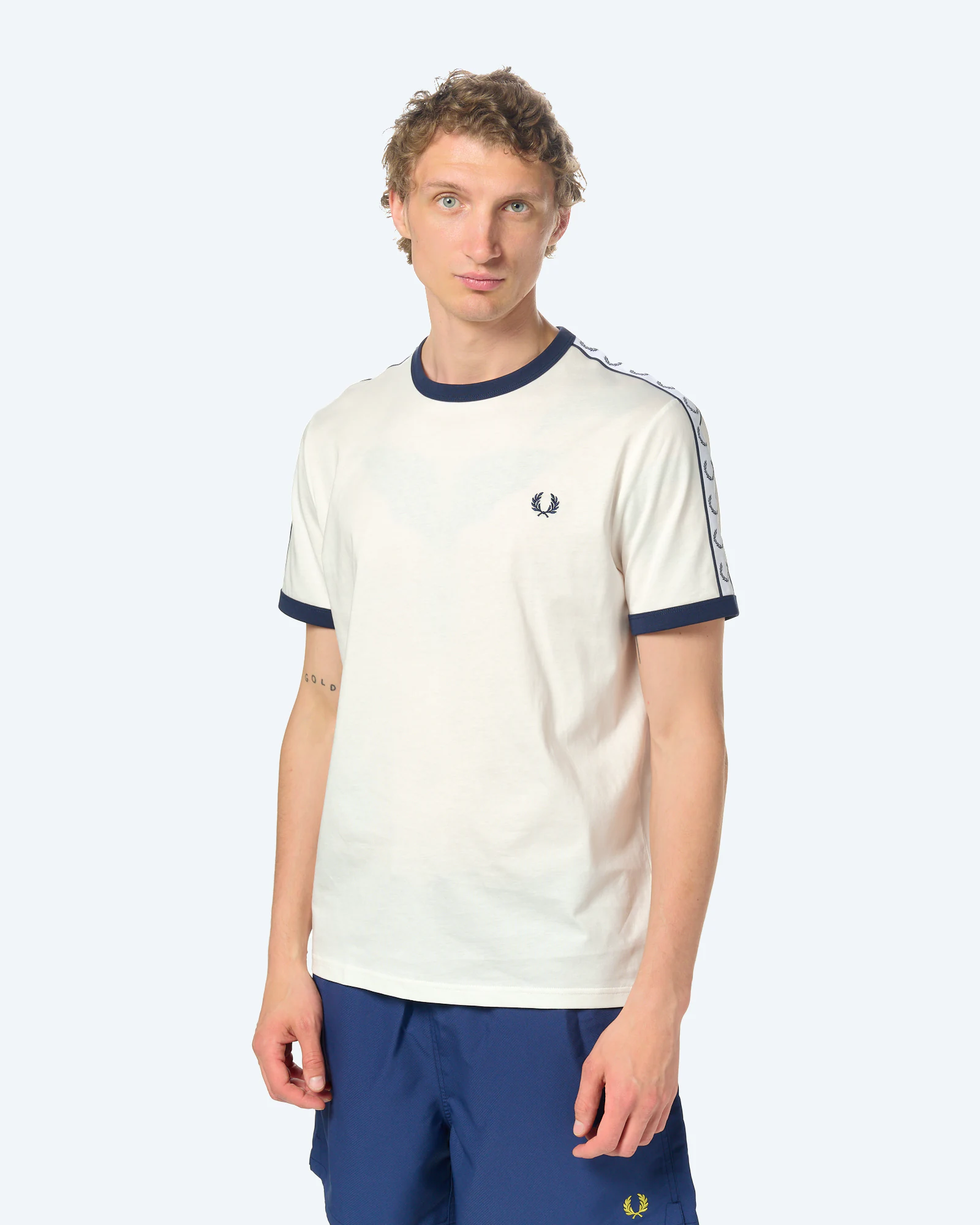 Fred Perry Taped Ringer T-Shirt Snow White