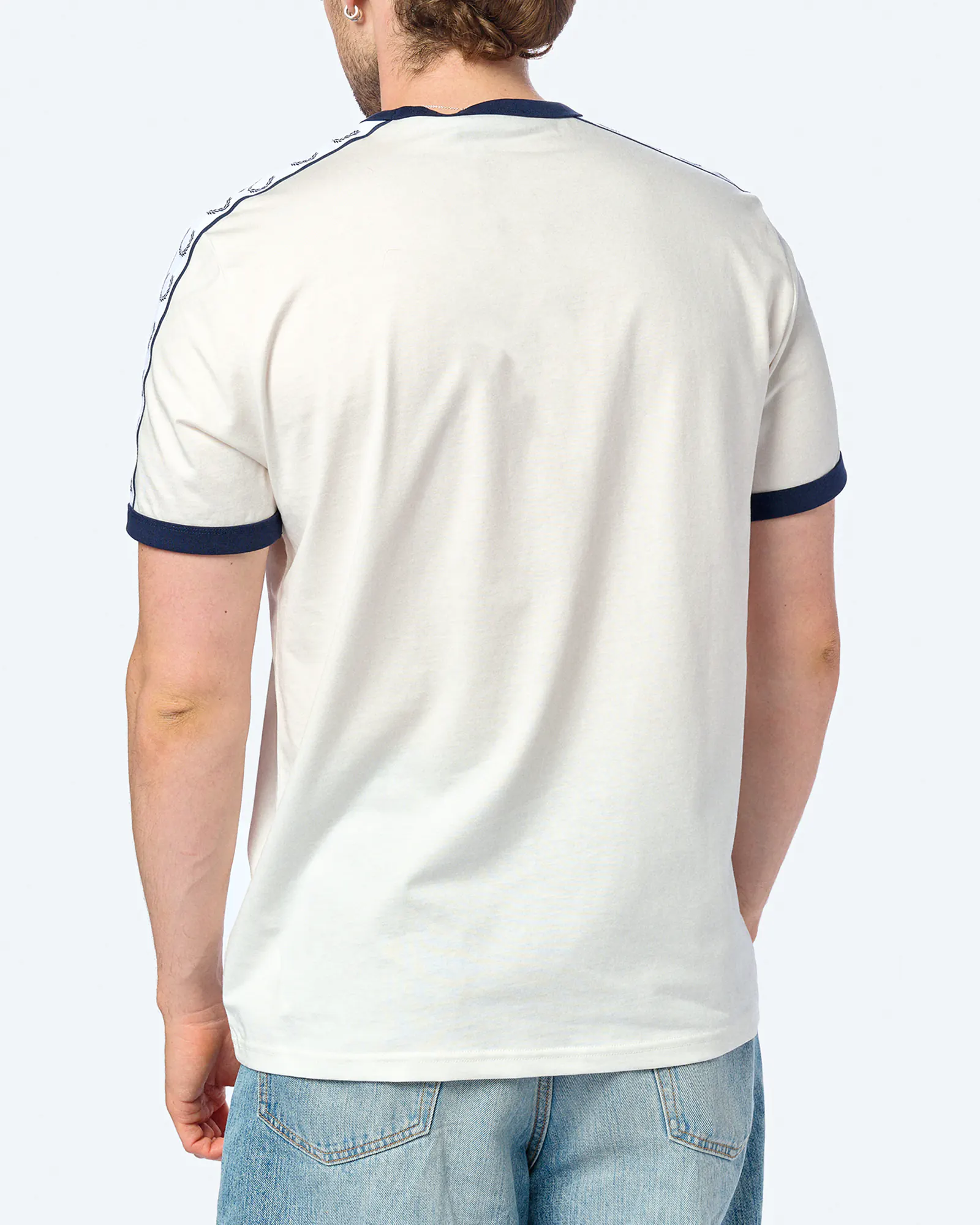 Fred Perry Taped Ringer T-Shirt Snow White Fred Perry Taped Ringer T-Shirt Snow White