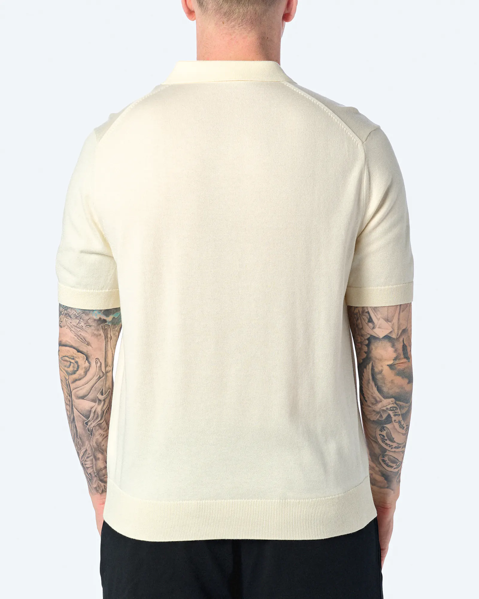 Fred Perry Cotton Knitted Polo Shirt Ecru Fred Perry Cotton Knitted Polo Shirt Ecru