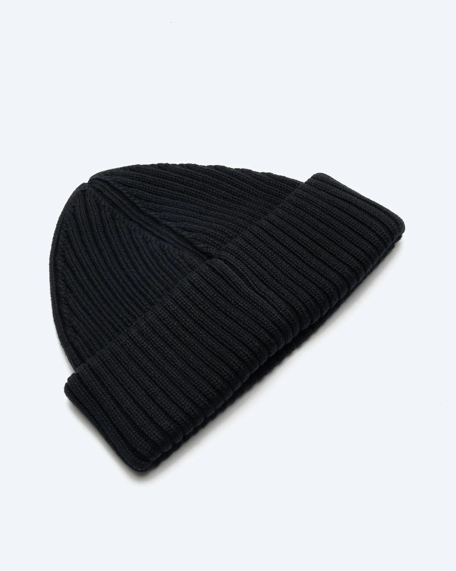 Fred Perry Cotton Ribbed Beanie Black