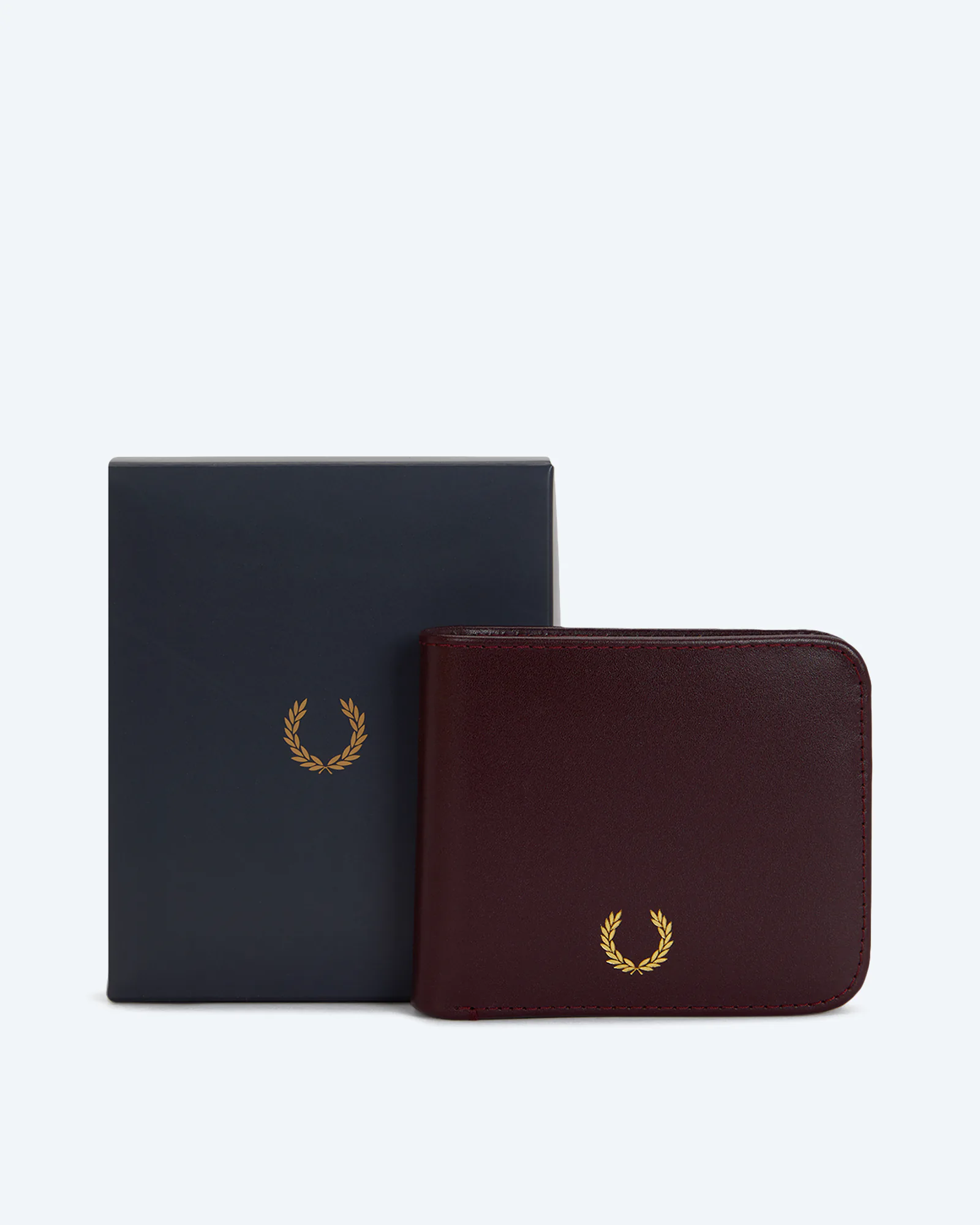 Smooth Leather Billfold Wallet Oxblood