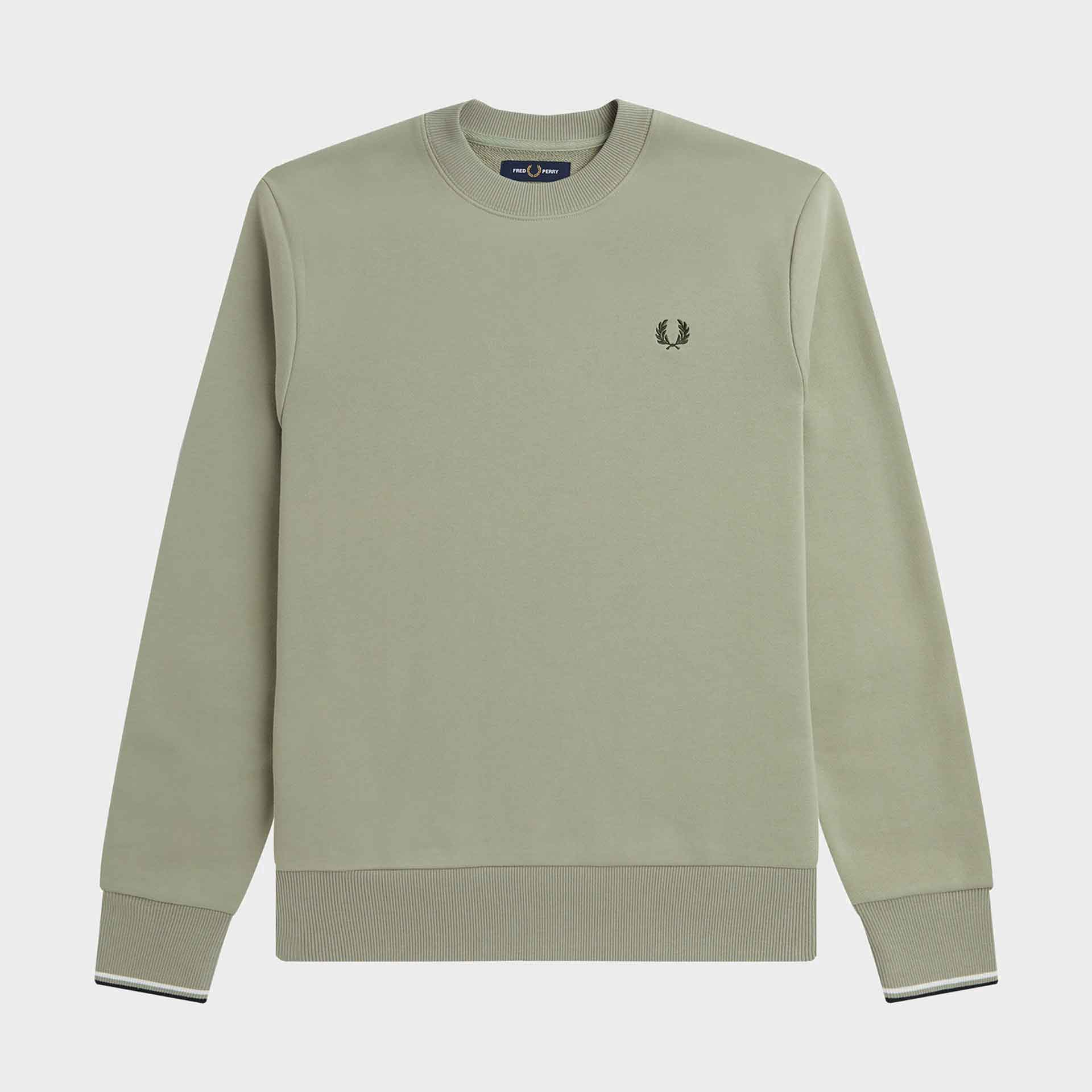 Fred Perry Crew Neck Sweatshirt Seagrass