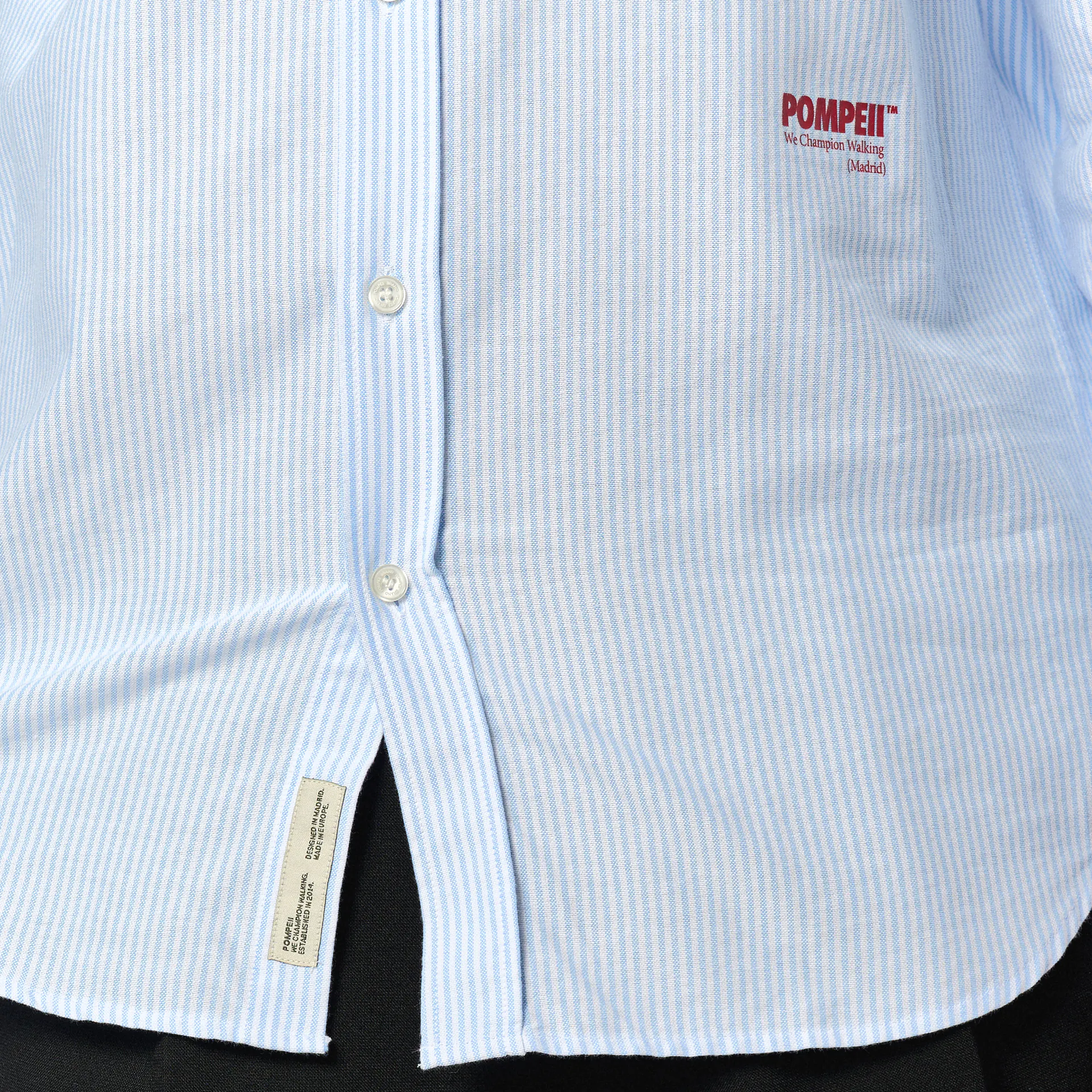 POMPEII Stripe Oxford Regular Fit Shirt Sky