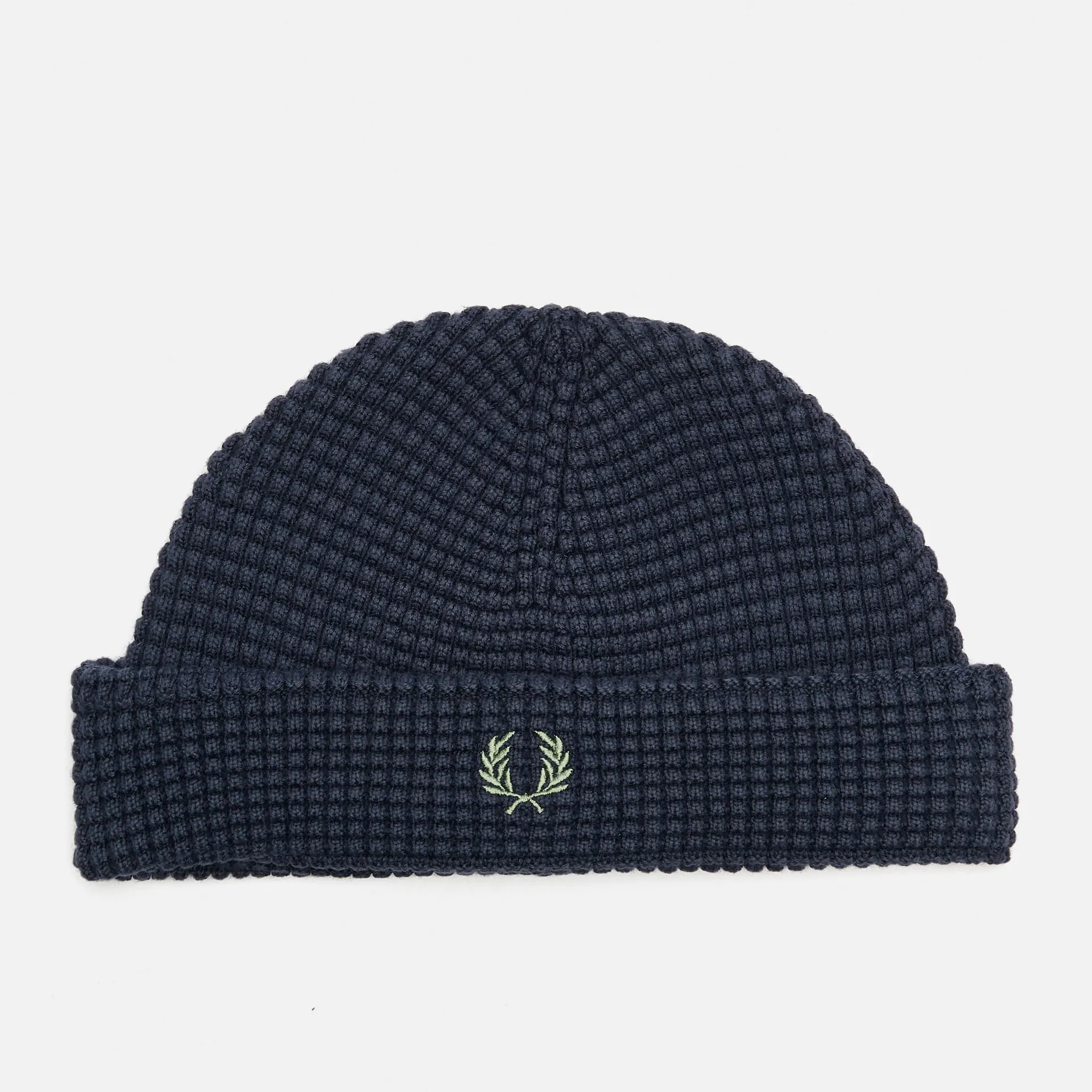 Fred Perry Waffle Beanie Dark Airforce