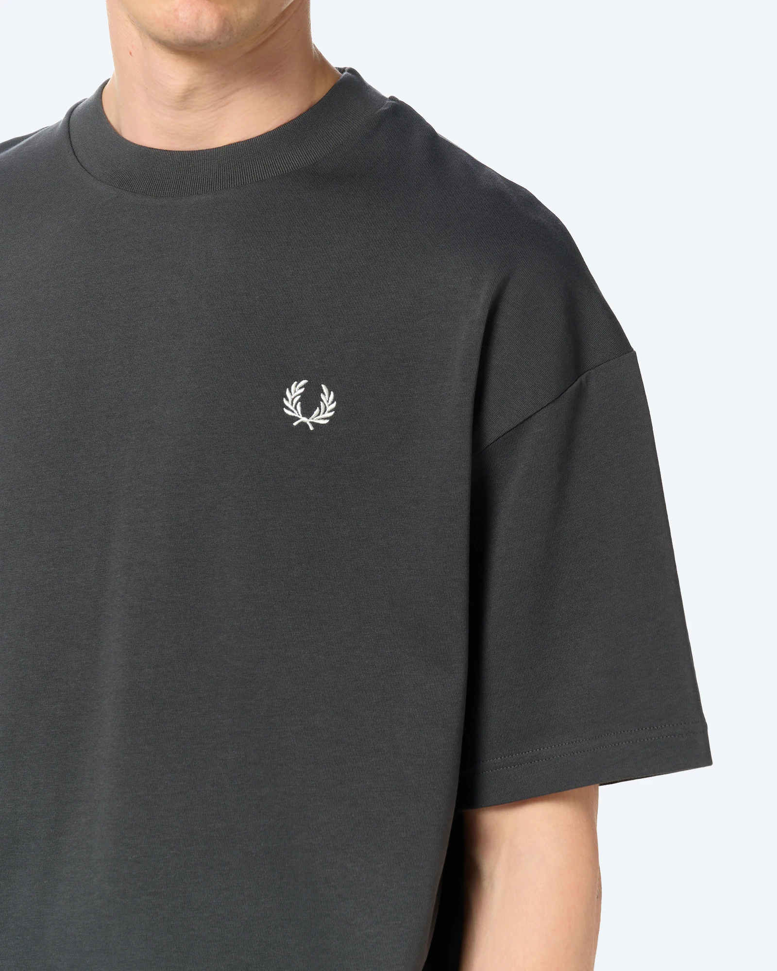 Fred Perry Backprint Laurel Wreath T-Shirt Anchor Grey