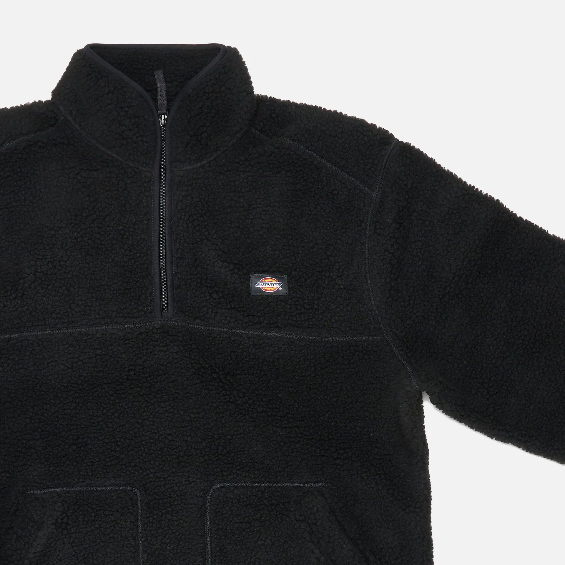 Dickies Mount Hope Quarter Zip Fleece Sweatshirt Black