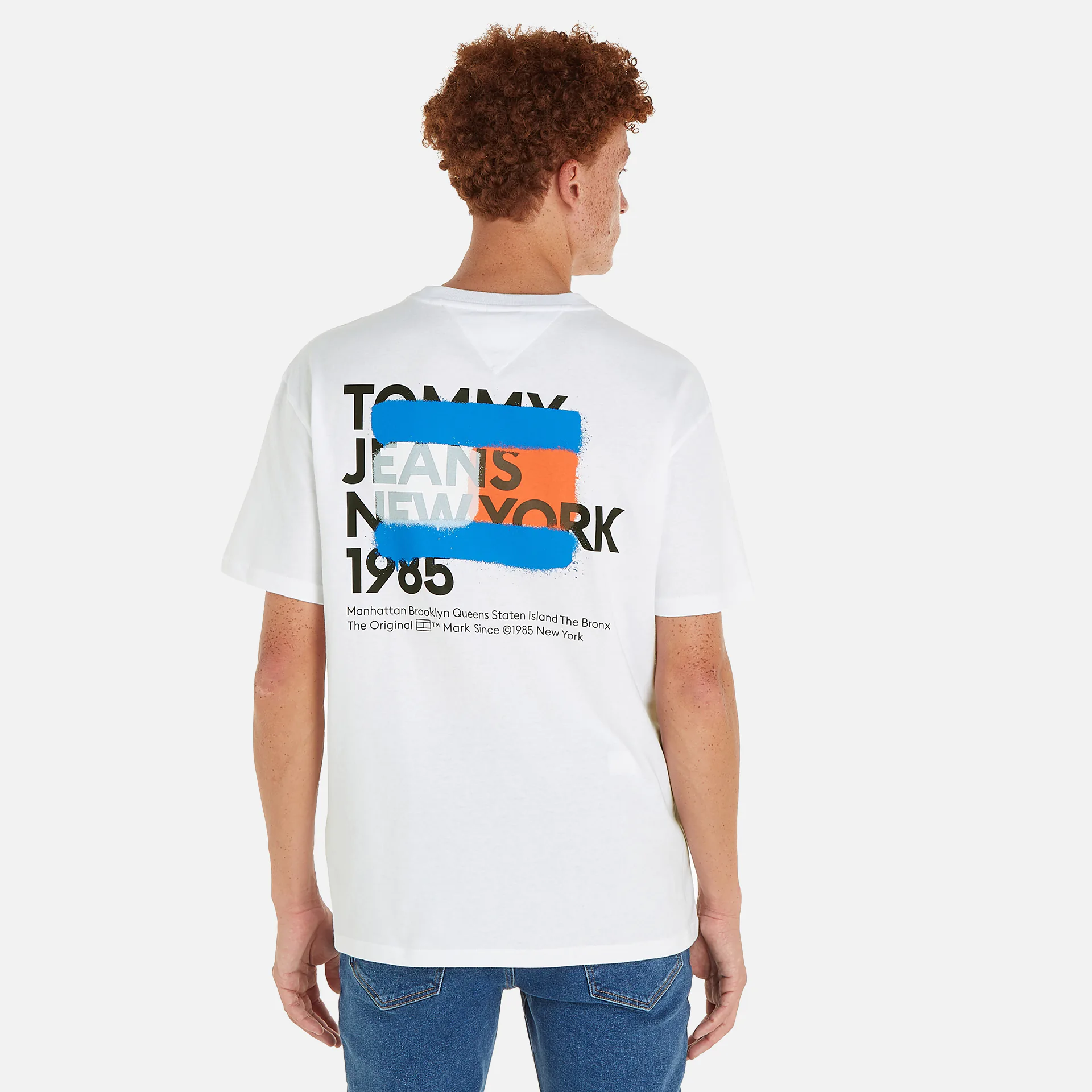 Tommy Jeans Tommy NY Graffiti Flag T-Shirt White