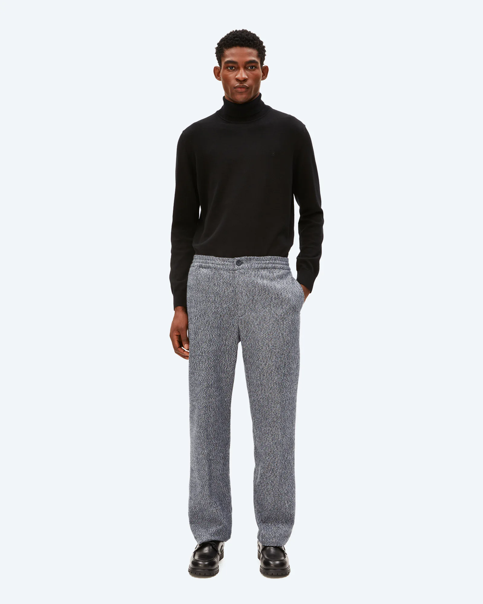 Gaardo Knit Turtleneck Pullover Black