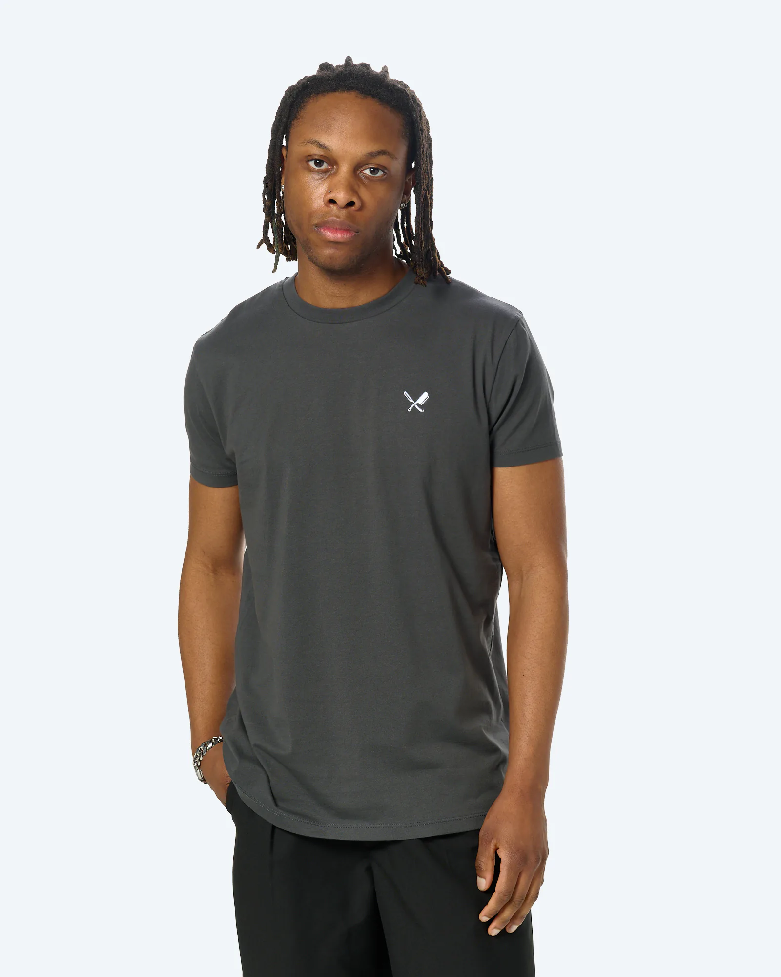 Distorted People Chalk Crew Neck T-Shirt Dusk