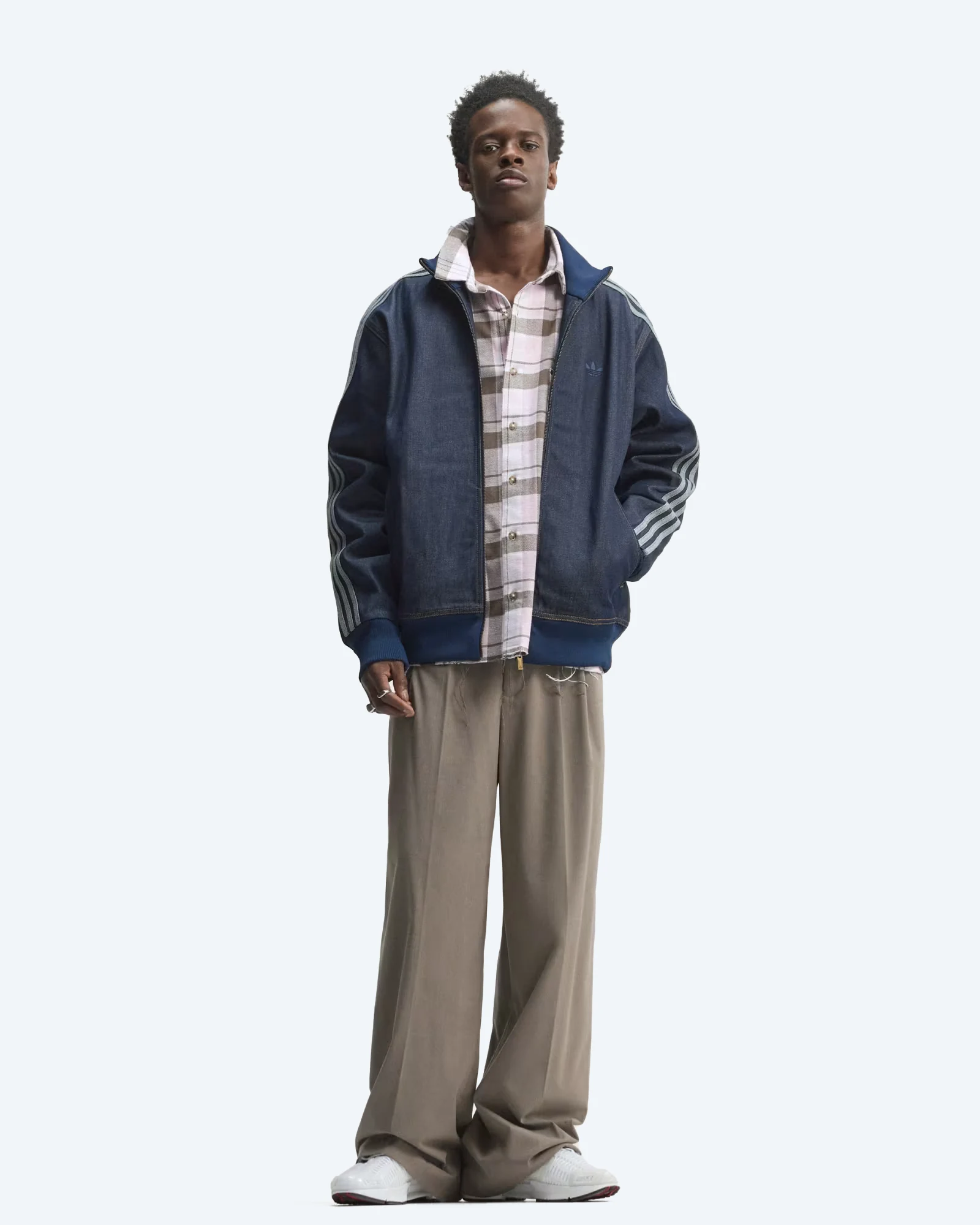 Firebird Raw Denim Track Top Indigo Denim