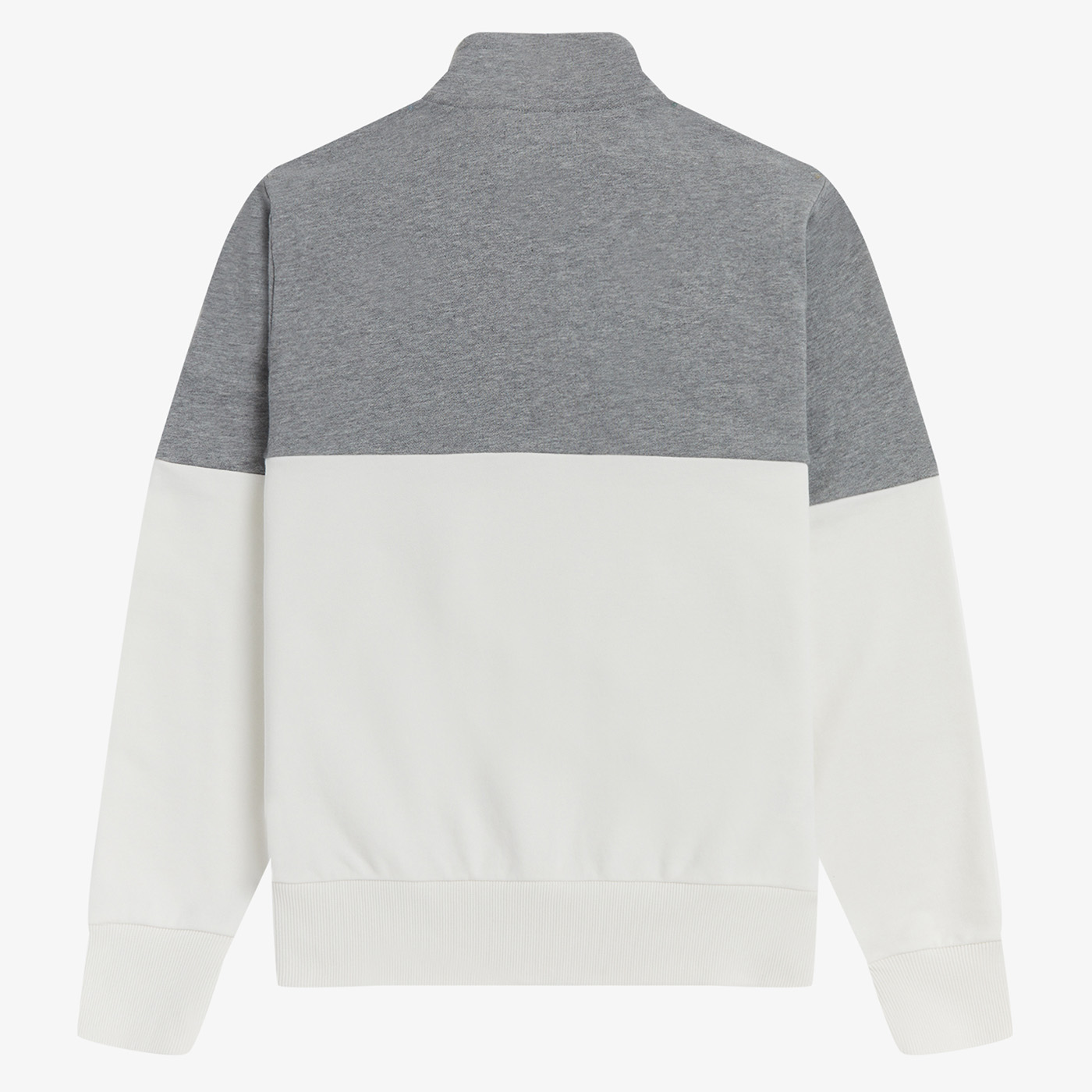 Fred Perry Half-Zip Sweatshirt mit Farbblockdesign Snow White