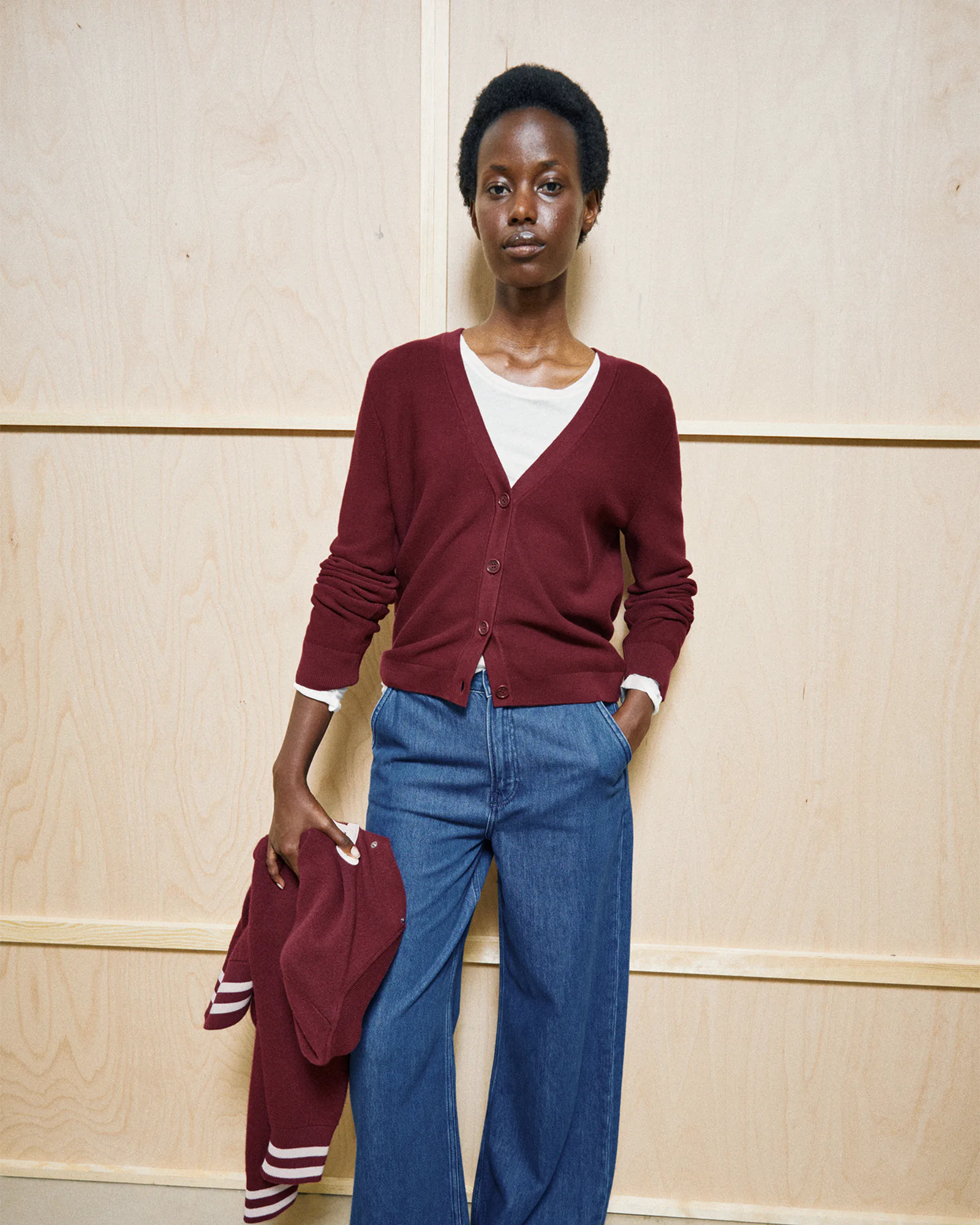 MENAAL LINKS LINKS CARDIGAN Velvet Red