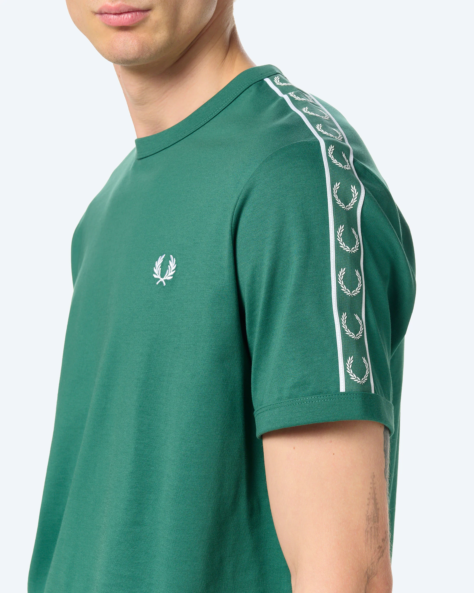 Fred Perry Contrast Tape Ringer T-Shirt Sport Green