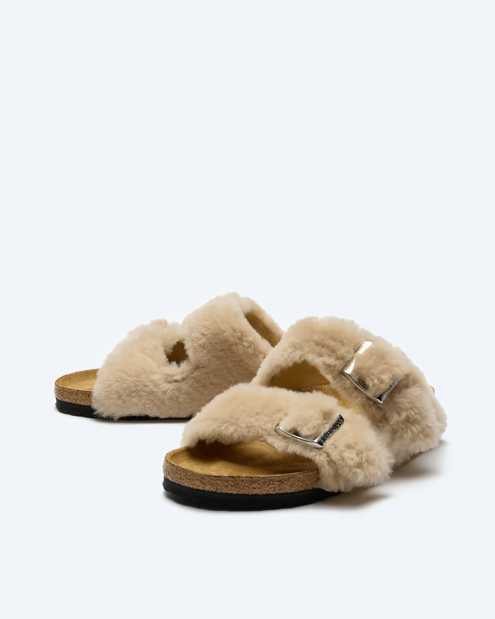 Birkenstock Arizona Shearling Rivet Logo OS Fur (Narrow Fit) Sandals Sandcastle