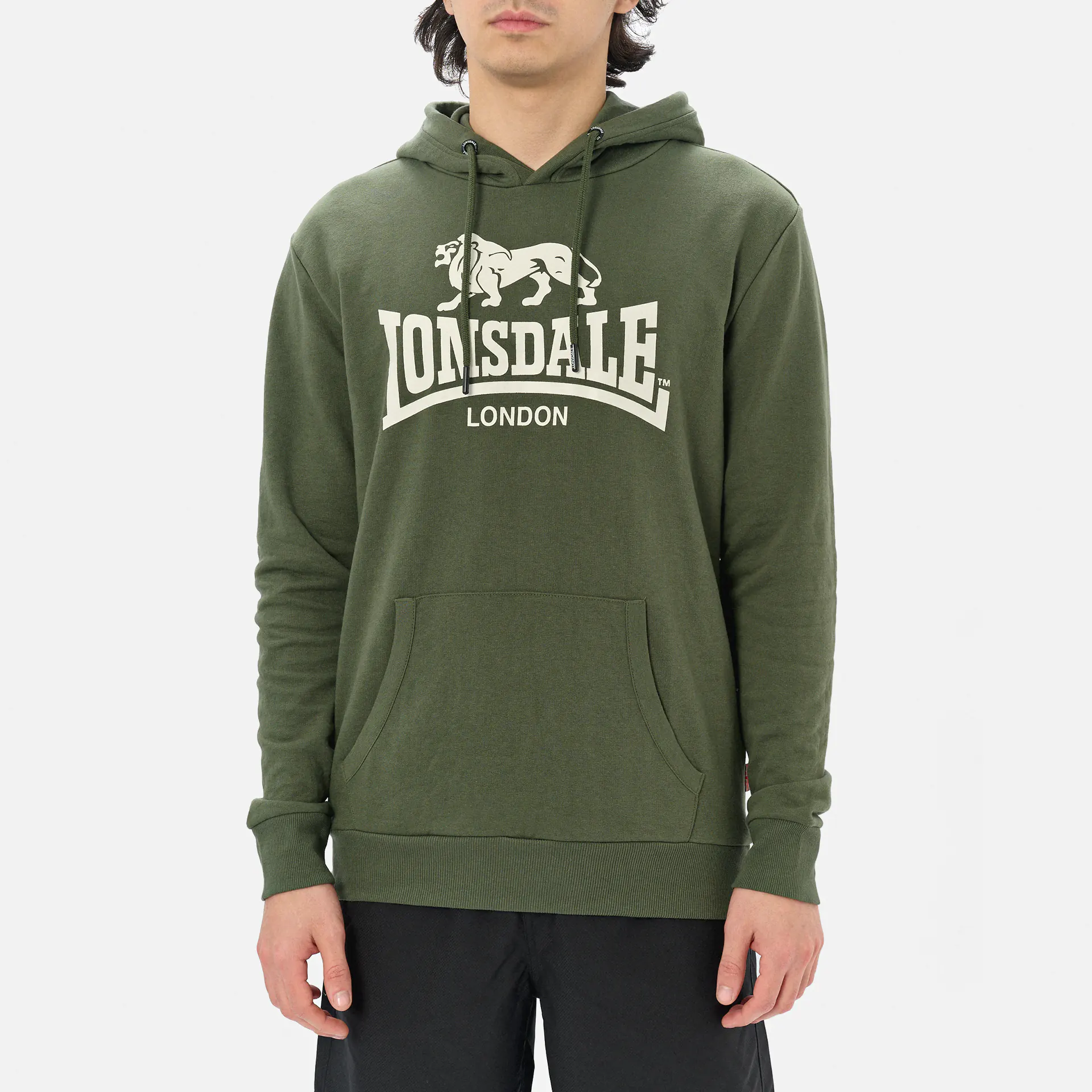 Lonsdale FREMINGTON Hoodie Green/White