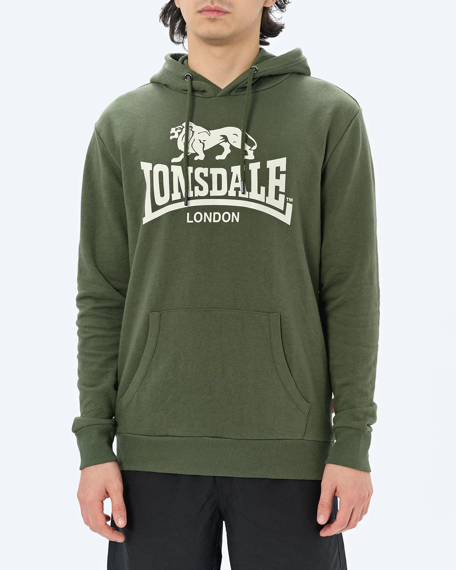 Lonsdale FREMINGTON Hoodie Green/White Lonsdale FREMINGTON Hoodie Green/White
