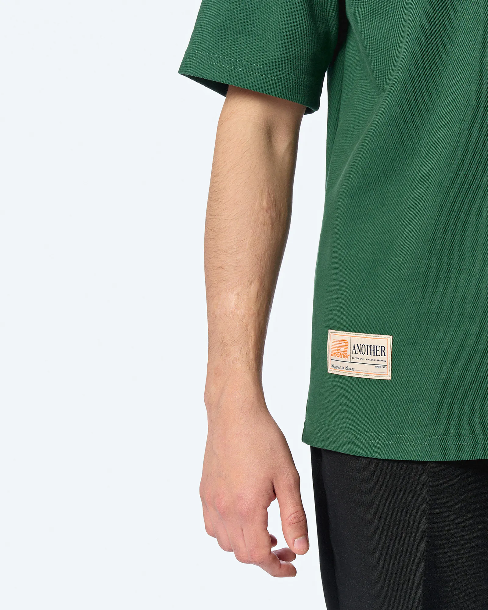 Another Cotton ACL Knit Collar Oversized Polo Green Another Cotton ACL Knit Collar Oversized Polo Green