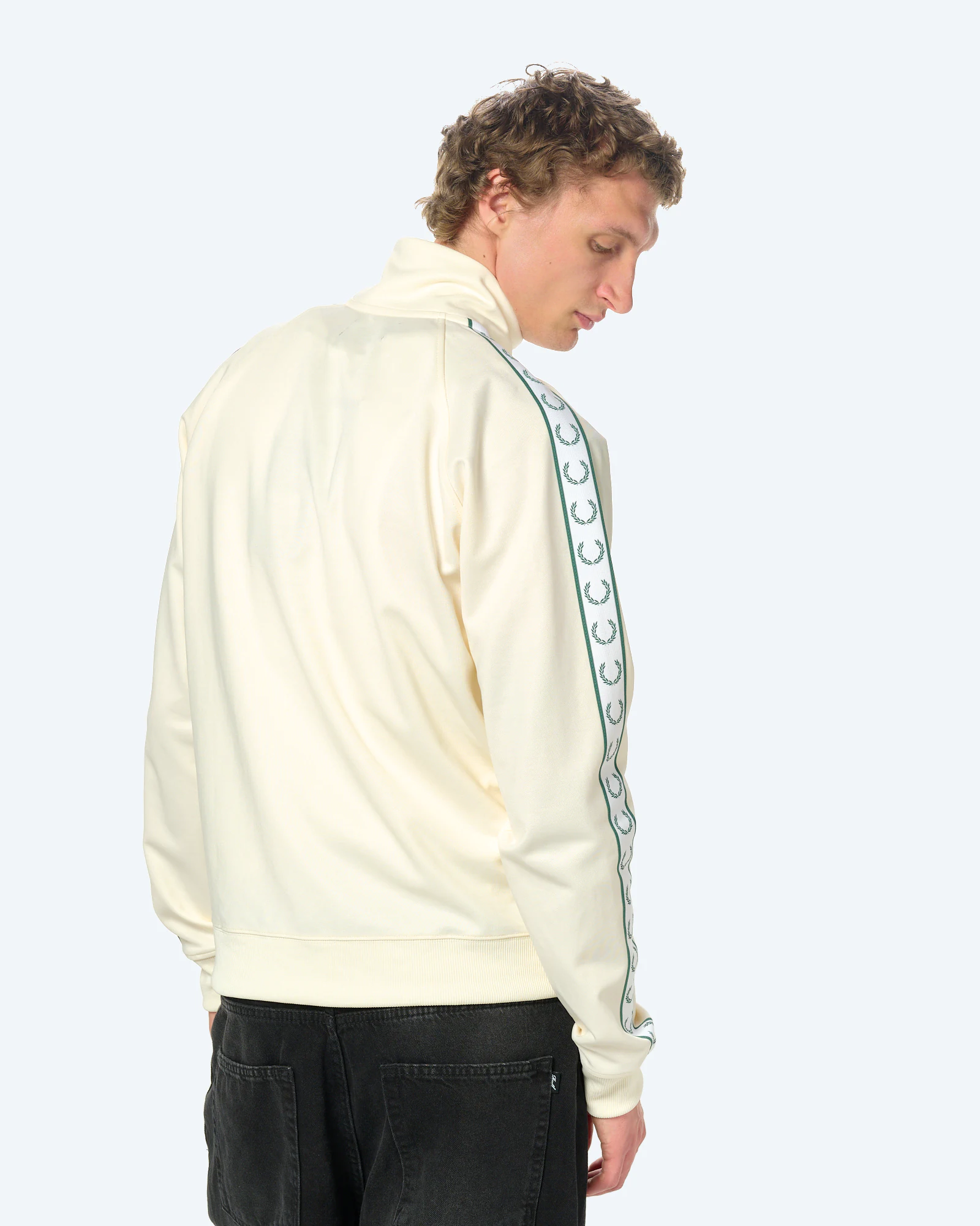 Fred Perry Contrast Tape Track Jacket Ecru