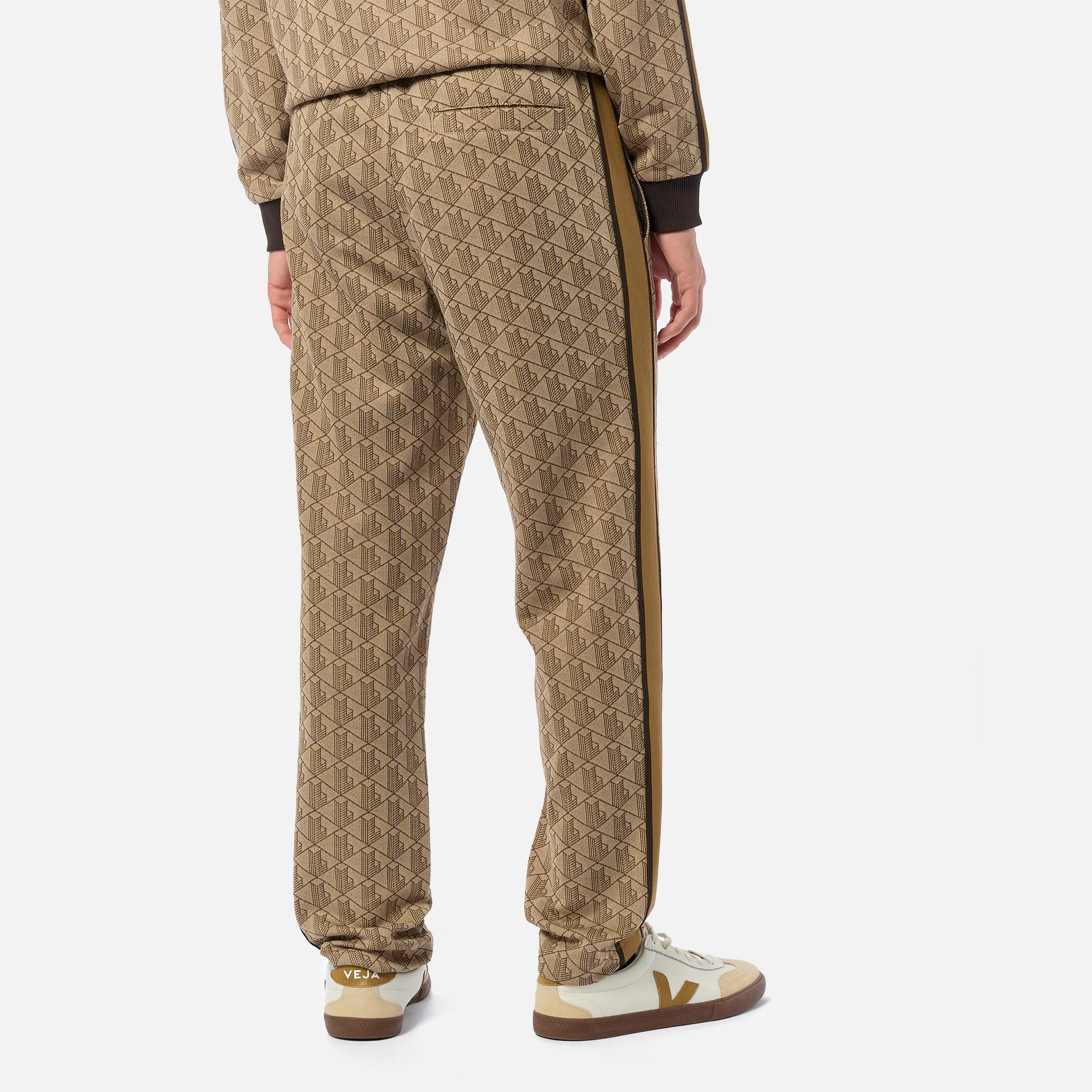Lacoste Paris Monogram Jacquard Track Pants Croissant/Cookie/Port