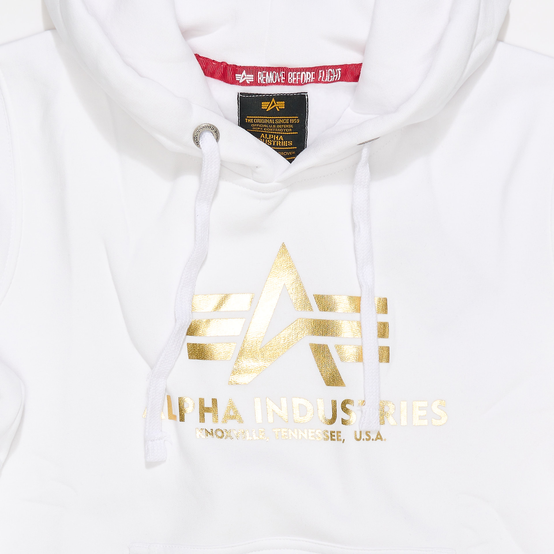 Alpha Industries Yellow White Gold Hoody Basic 