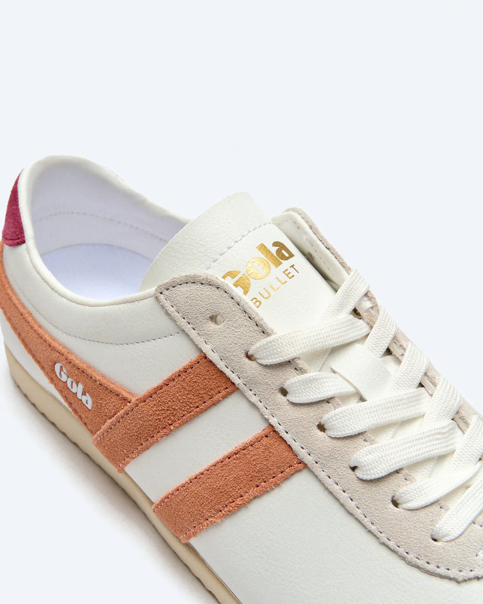 Gola Bullet Pure Sneaker White/Terracotta/Cerise Gola Bullet Pure Sneaker White/Terracotta/Cerise